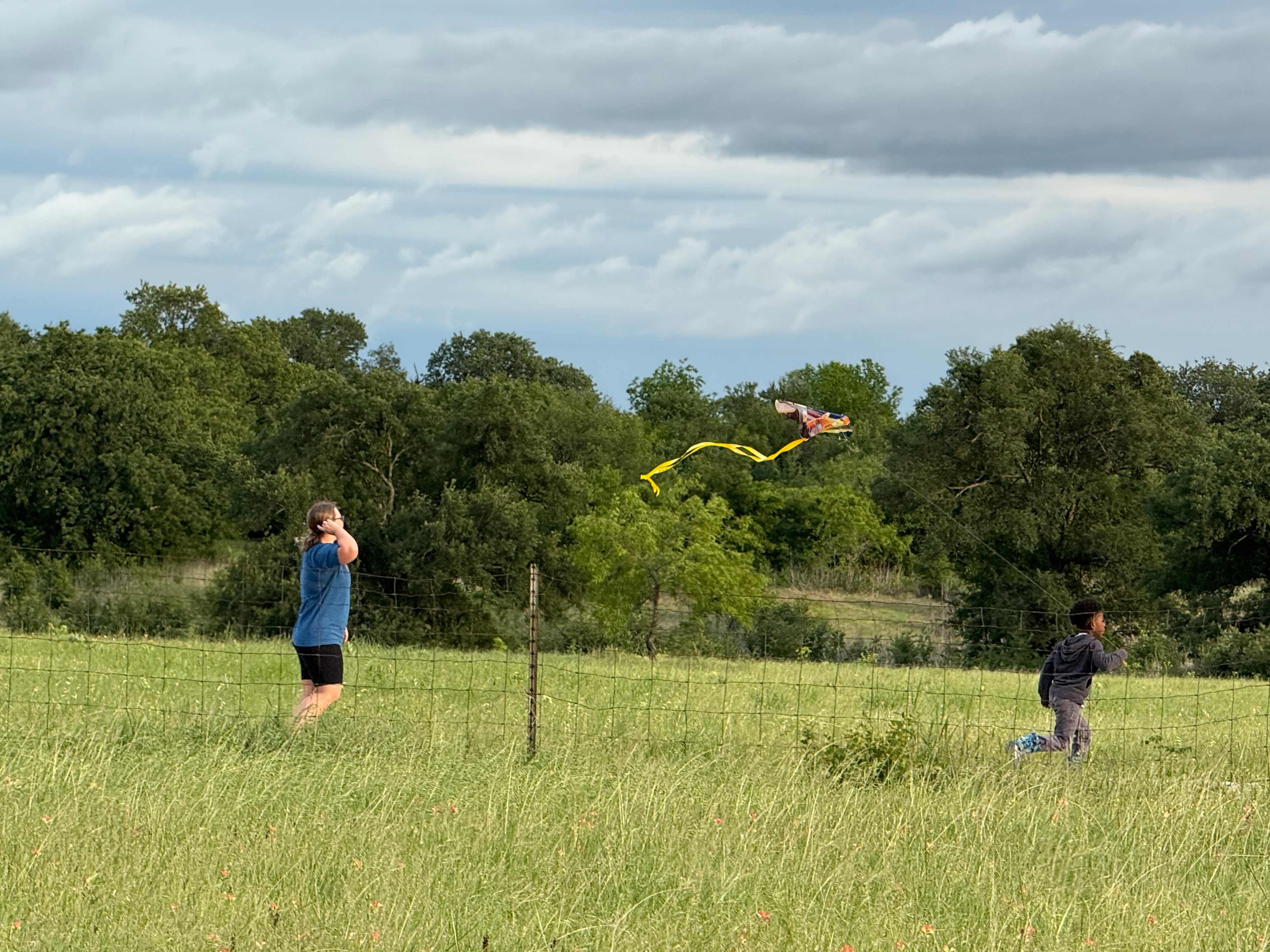 Kids loved flying their kites!