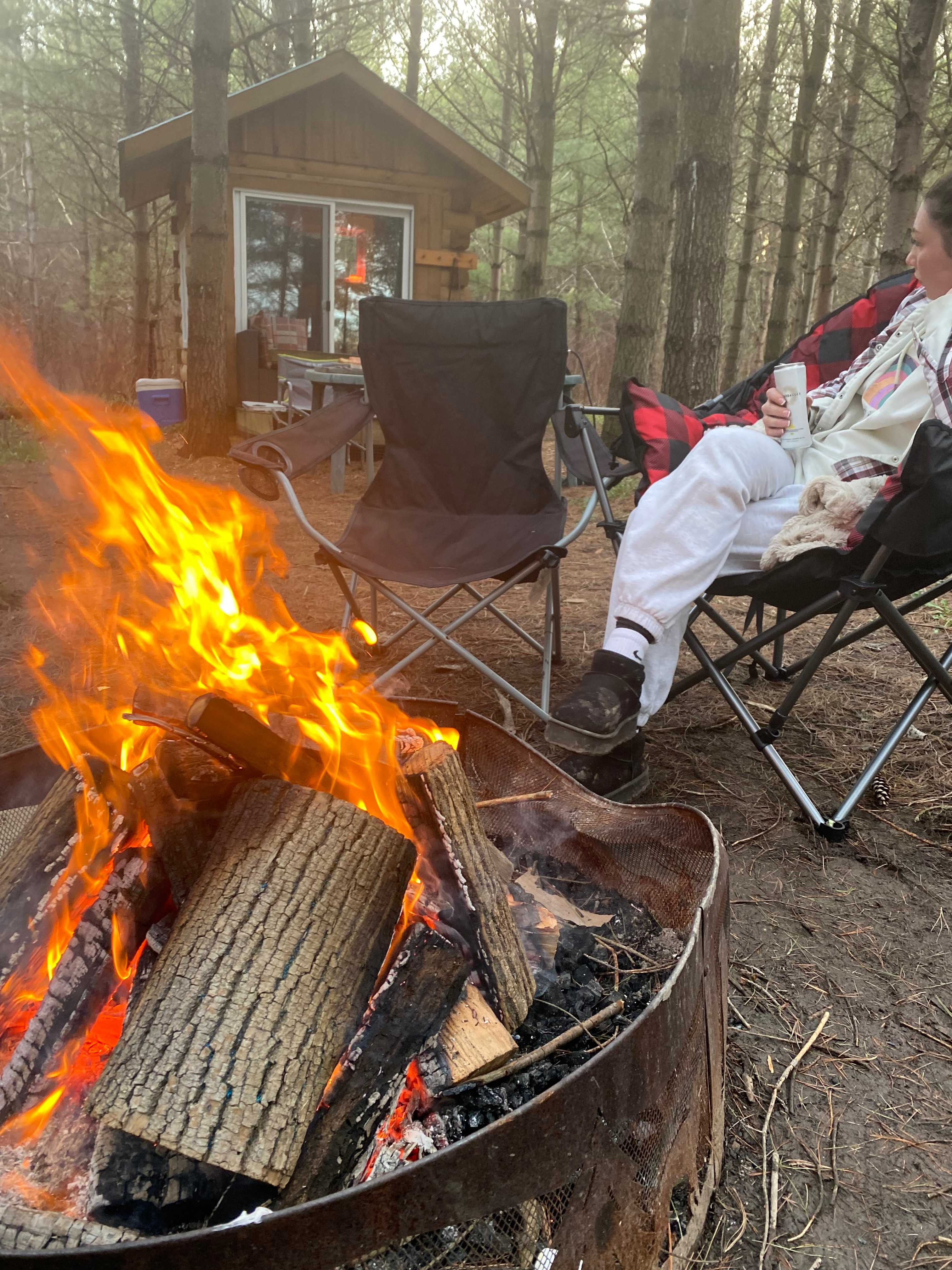 Cozy outdoor fire