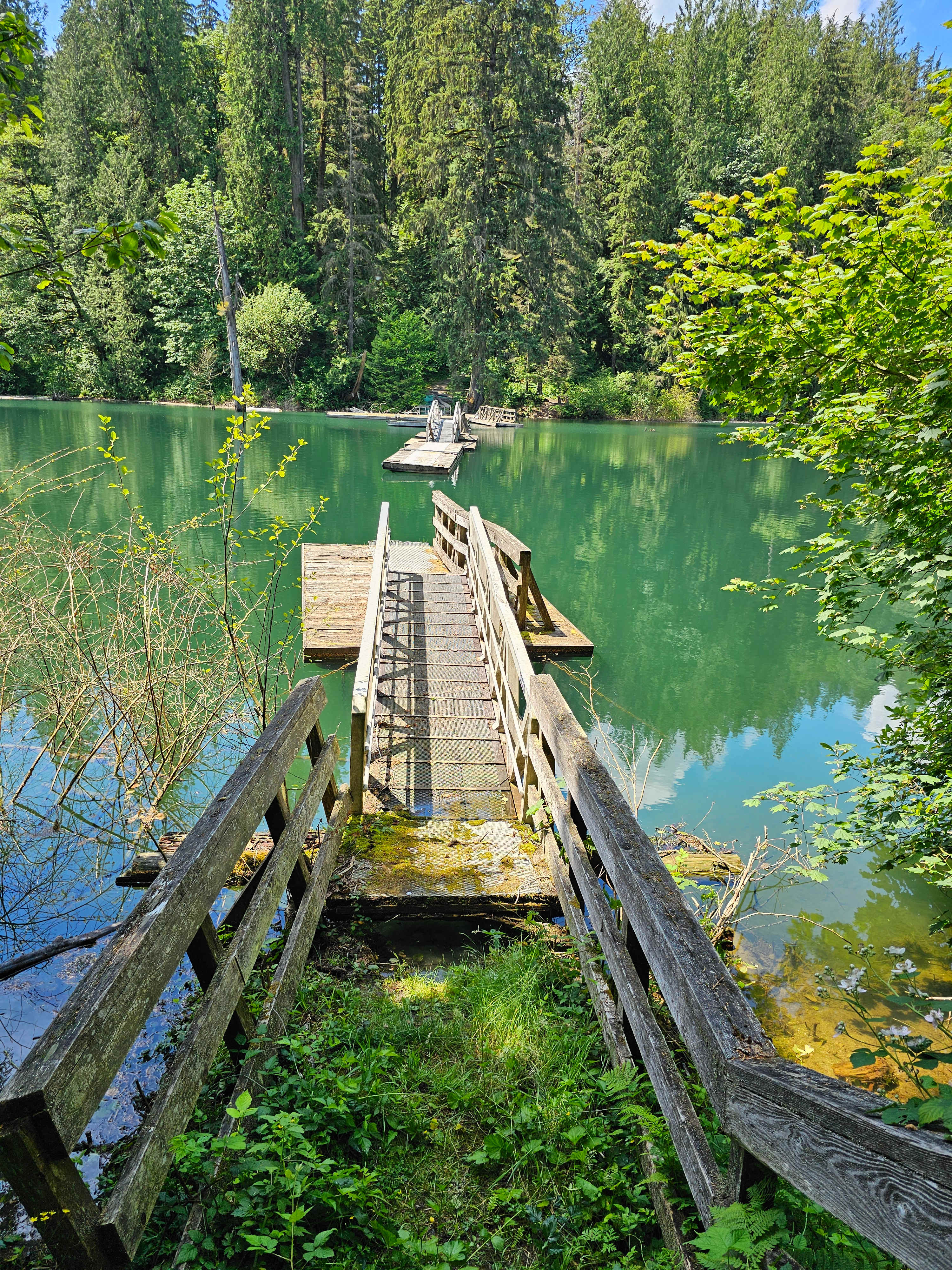 BC HYDRO has not yet fixed the floating bridge at the south end at Hairsine Inlet. 
