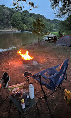 Riverside camping