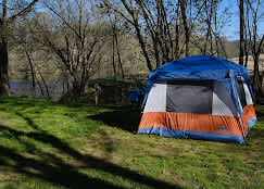 Riverside camping