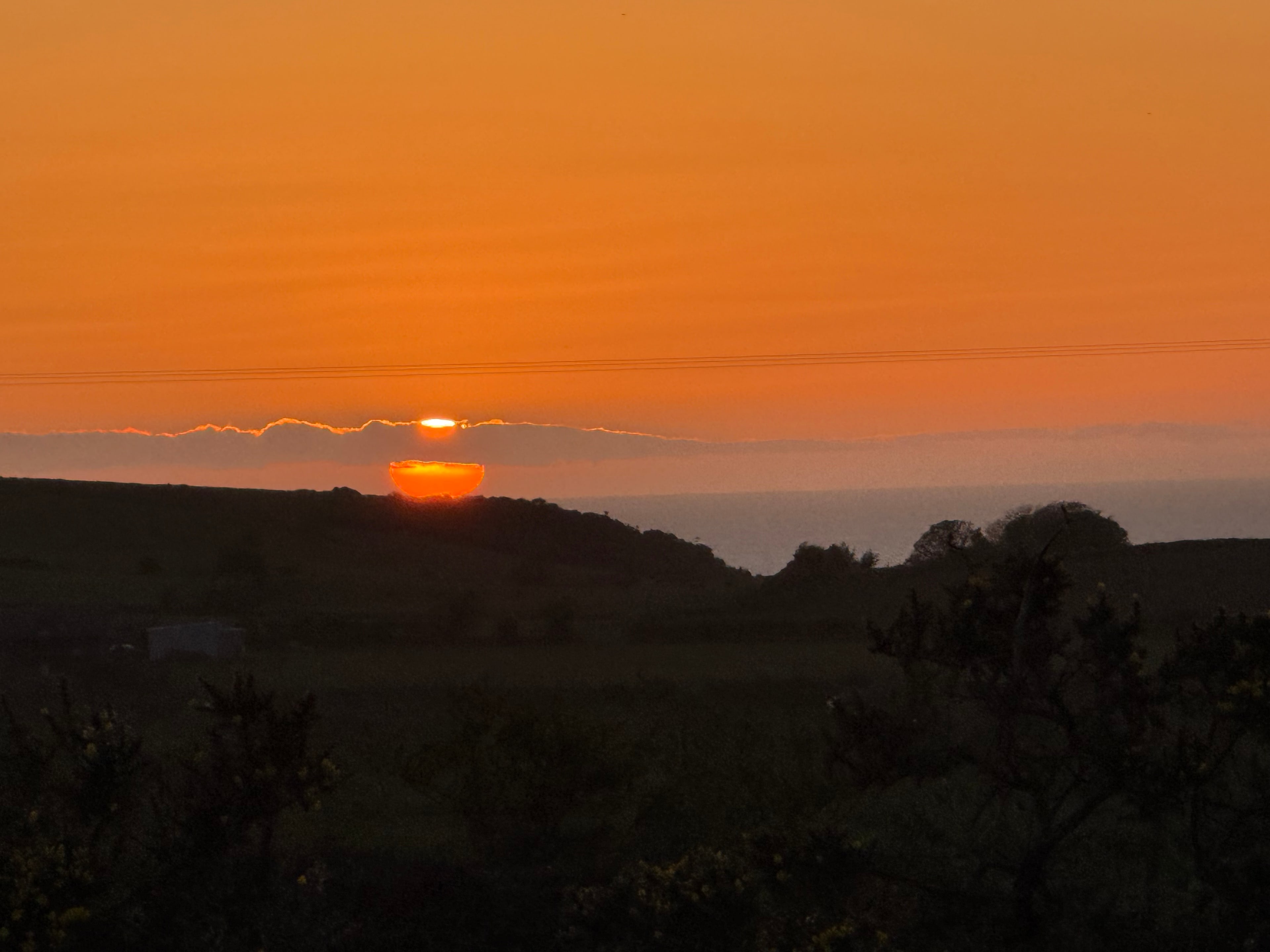 The last of the sun over the sea