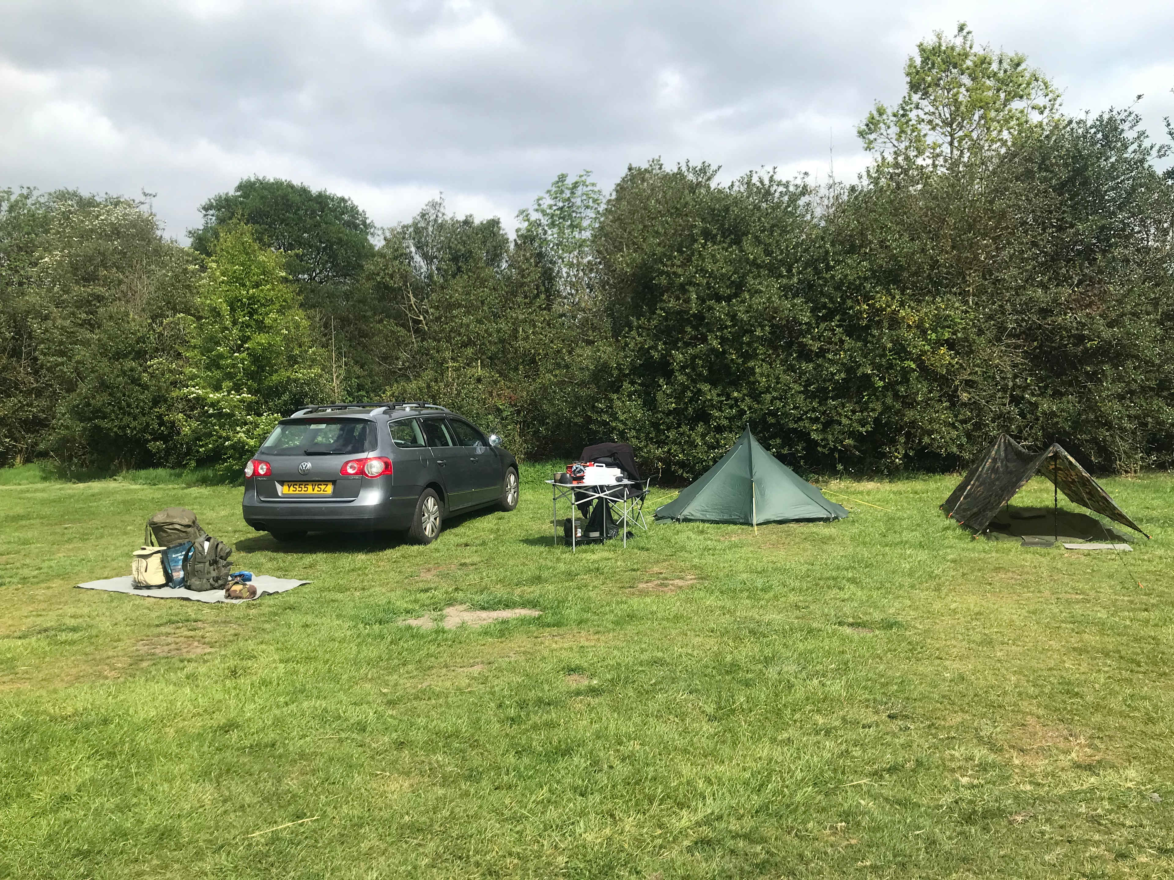 Camping at the Hollies