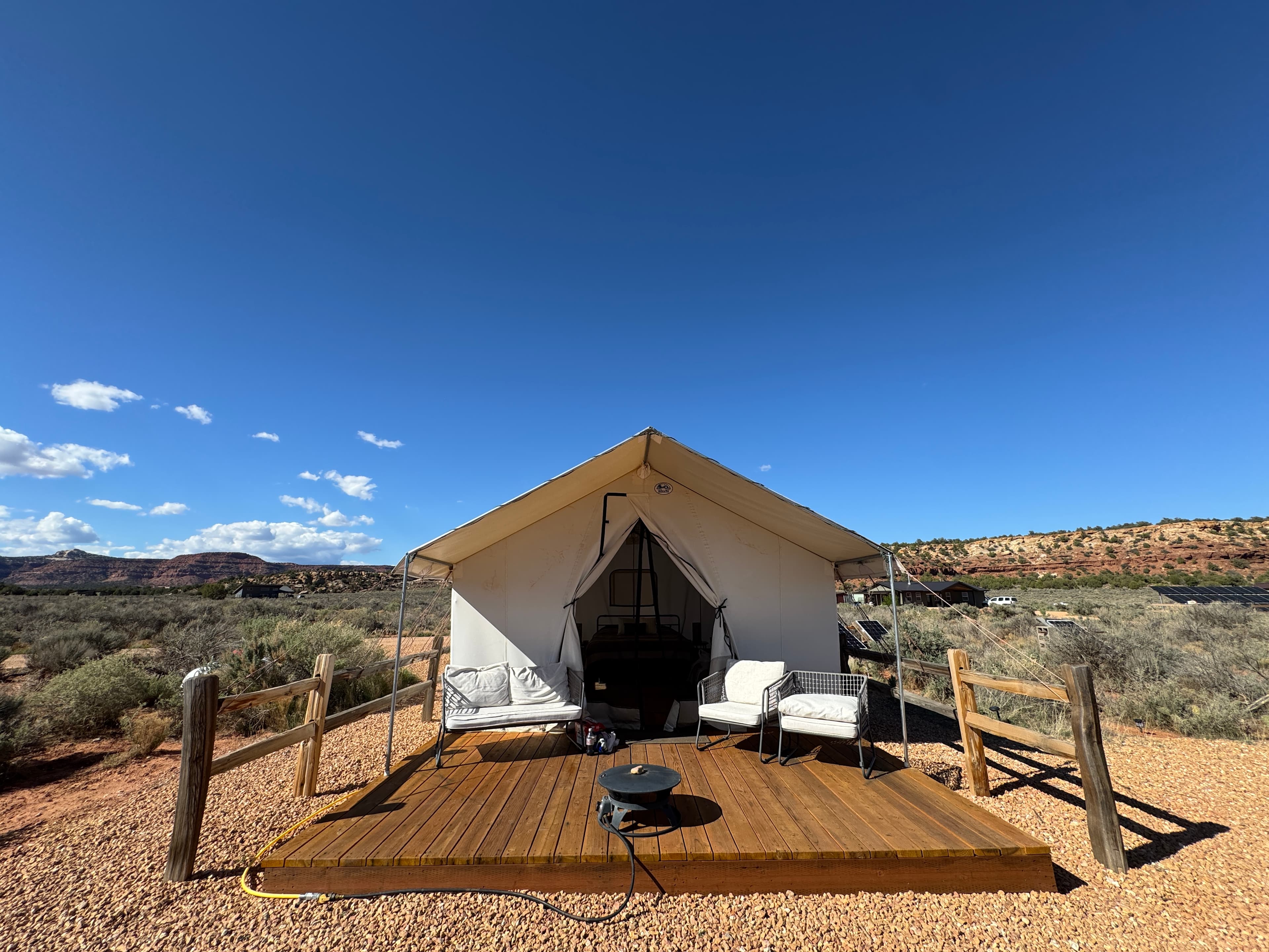 Katie Lee tent, with two beds 