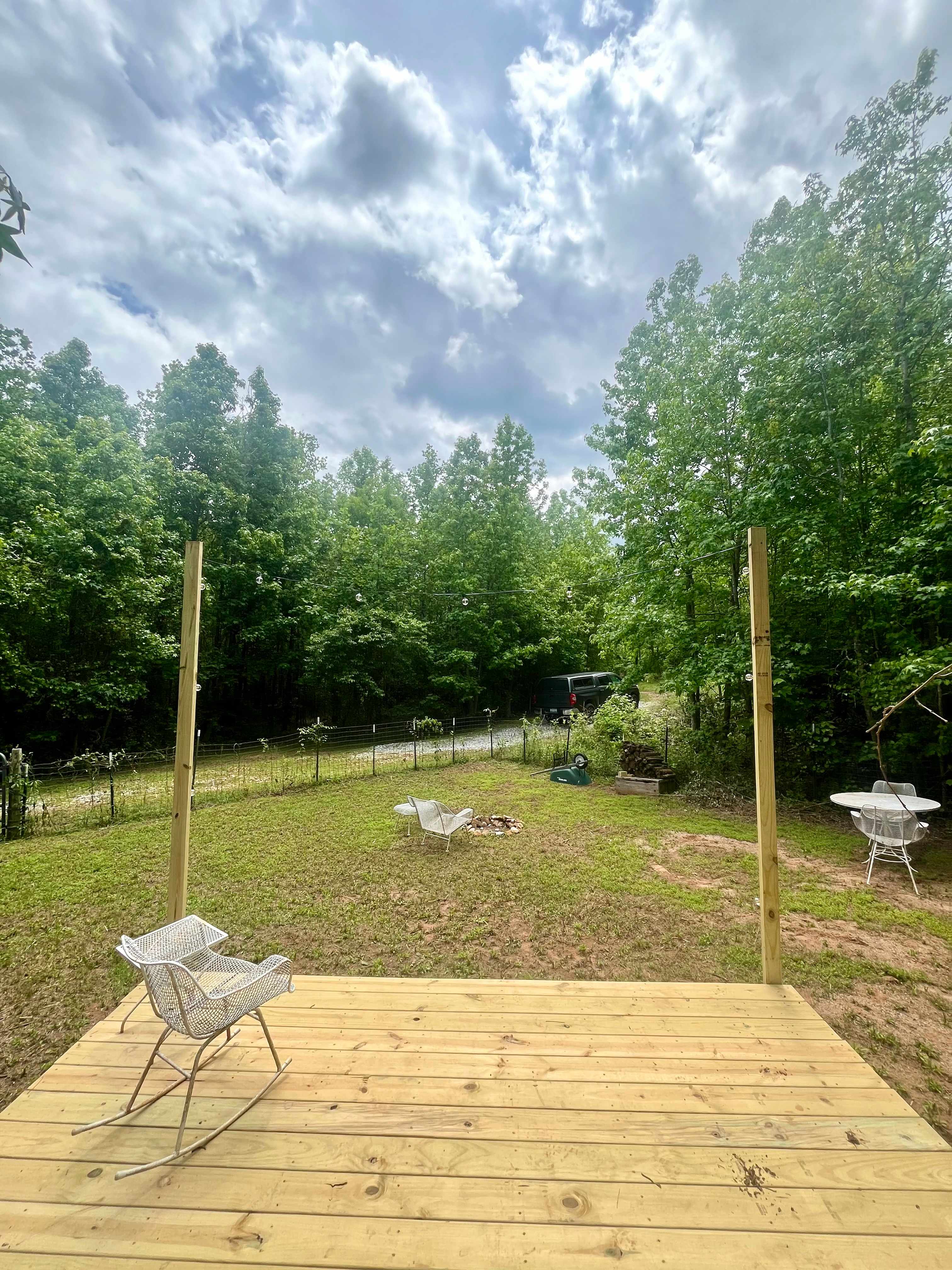 Goat pin transformed into campsite!