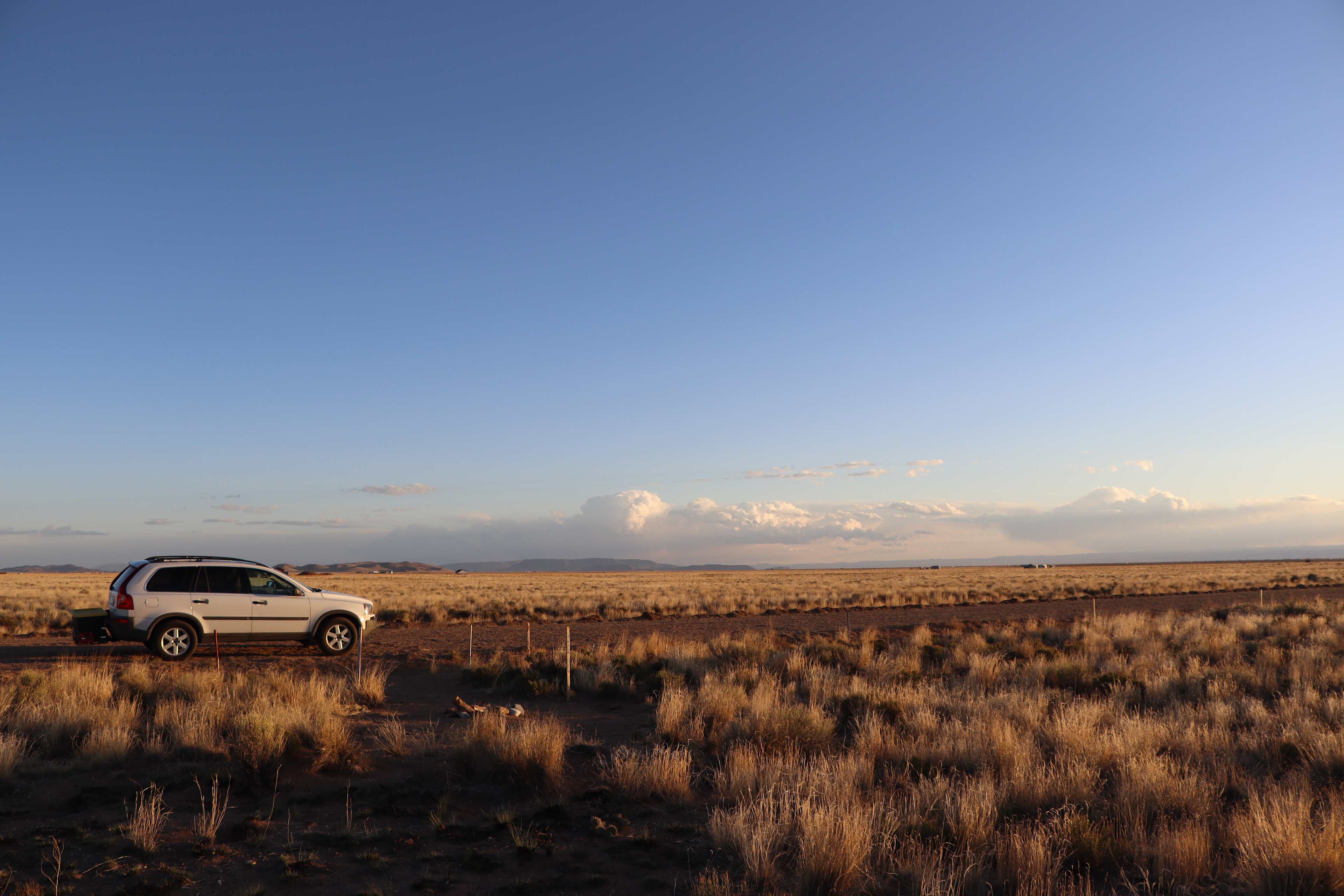 Facing South (photo taken from the lot). FirePit and Stakes are easily seen from the road.