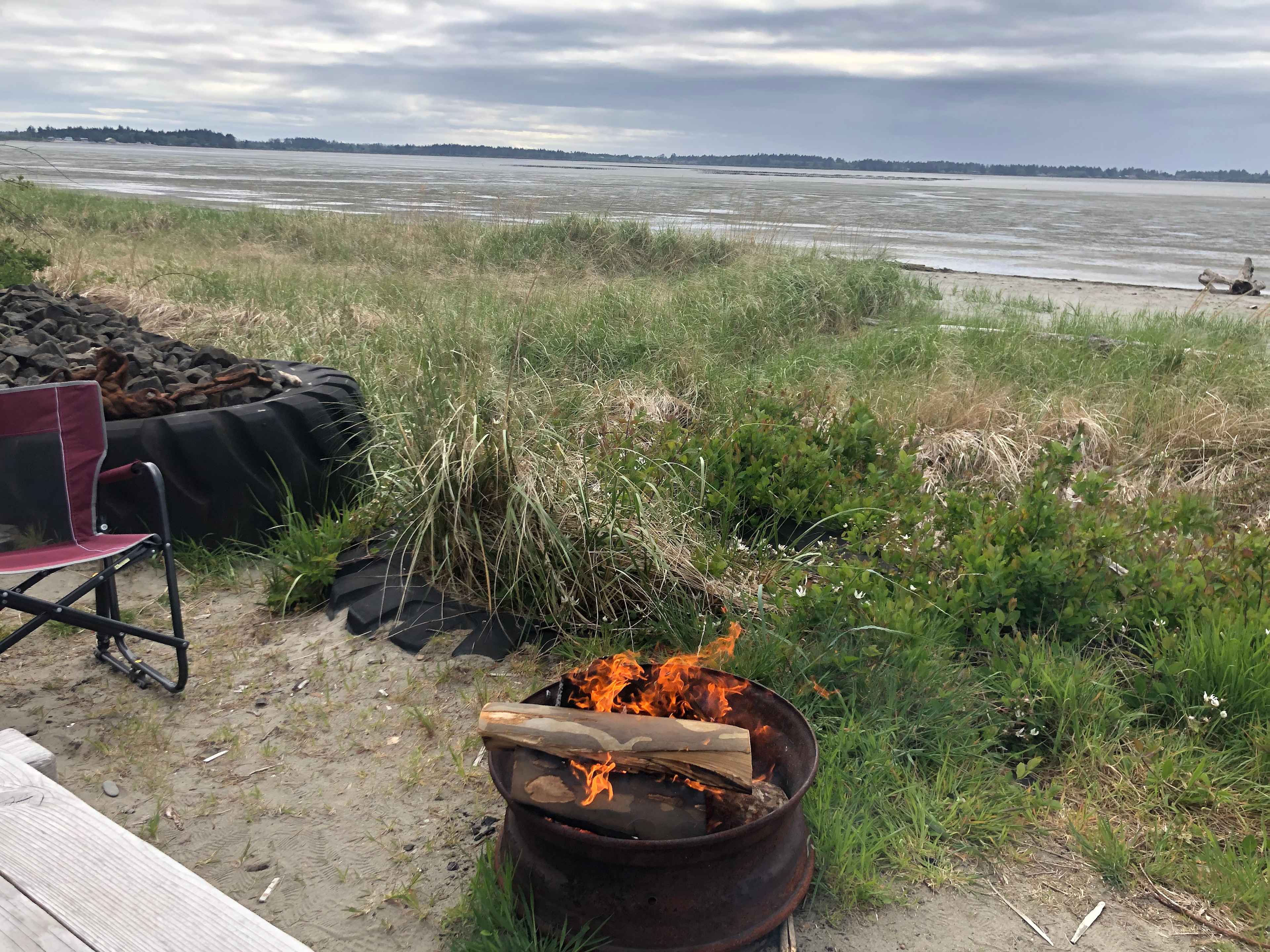 Our fire, close to the water.