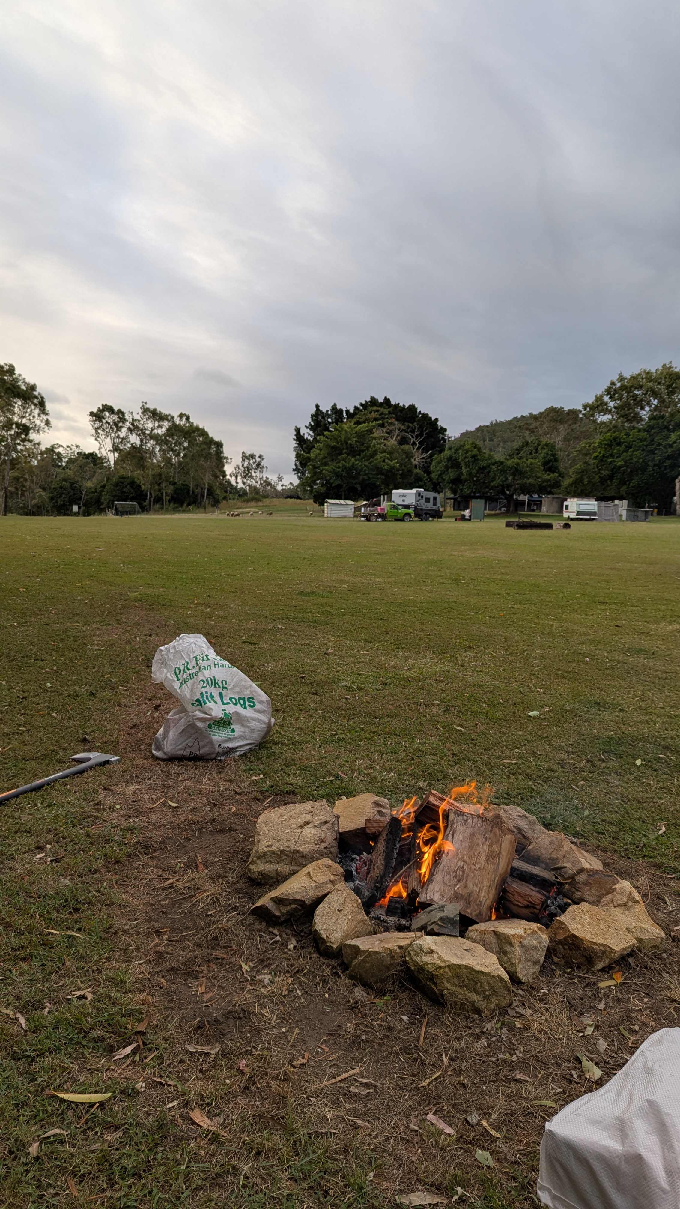View over looking campground