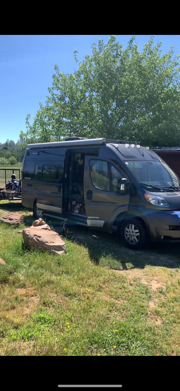 Class b and motorcycle trailer. Plenty room to parking 