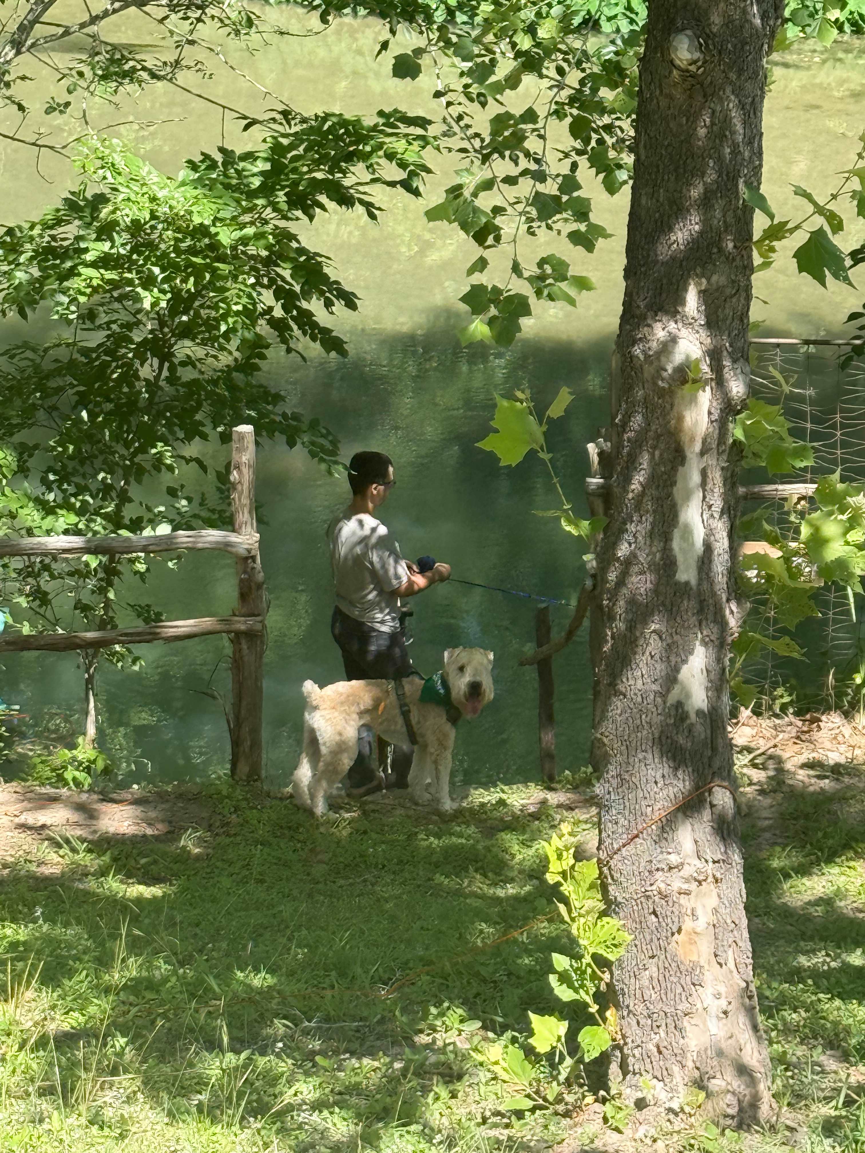 Fishing with his best friend