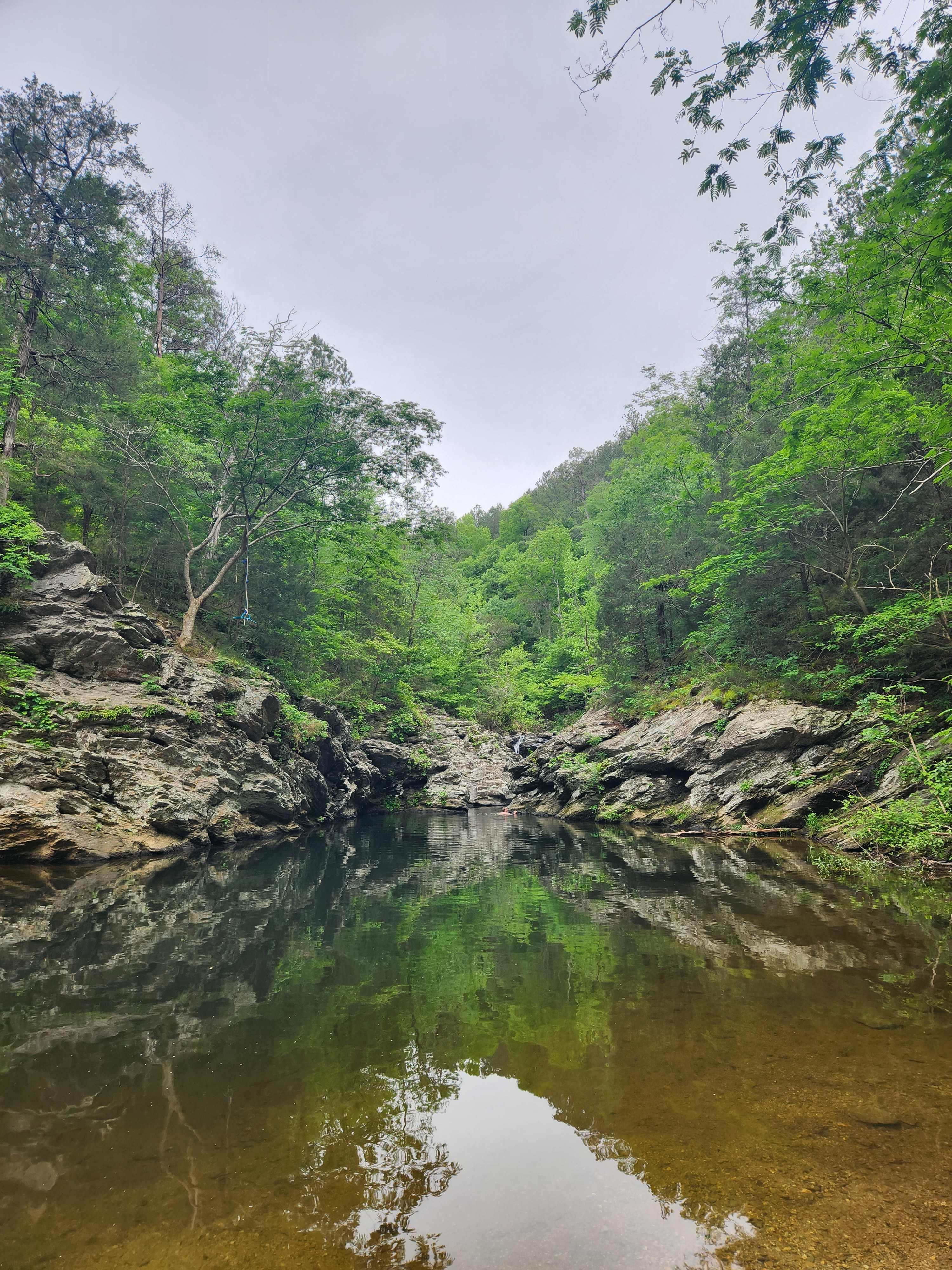 Blue Hole Swimming Hole and Waterfall