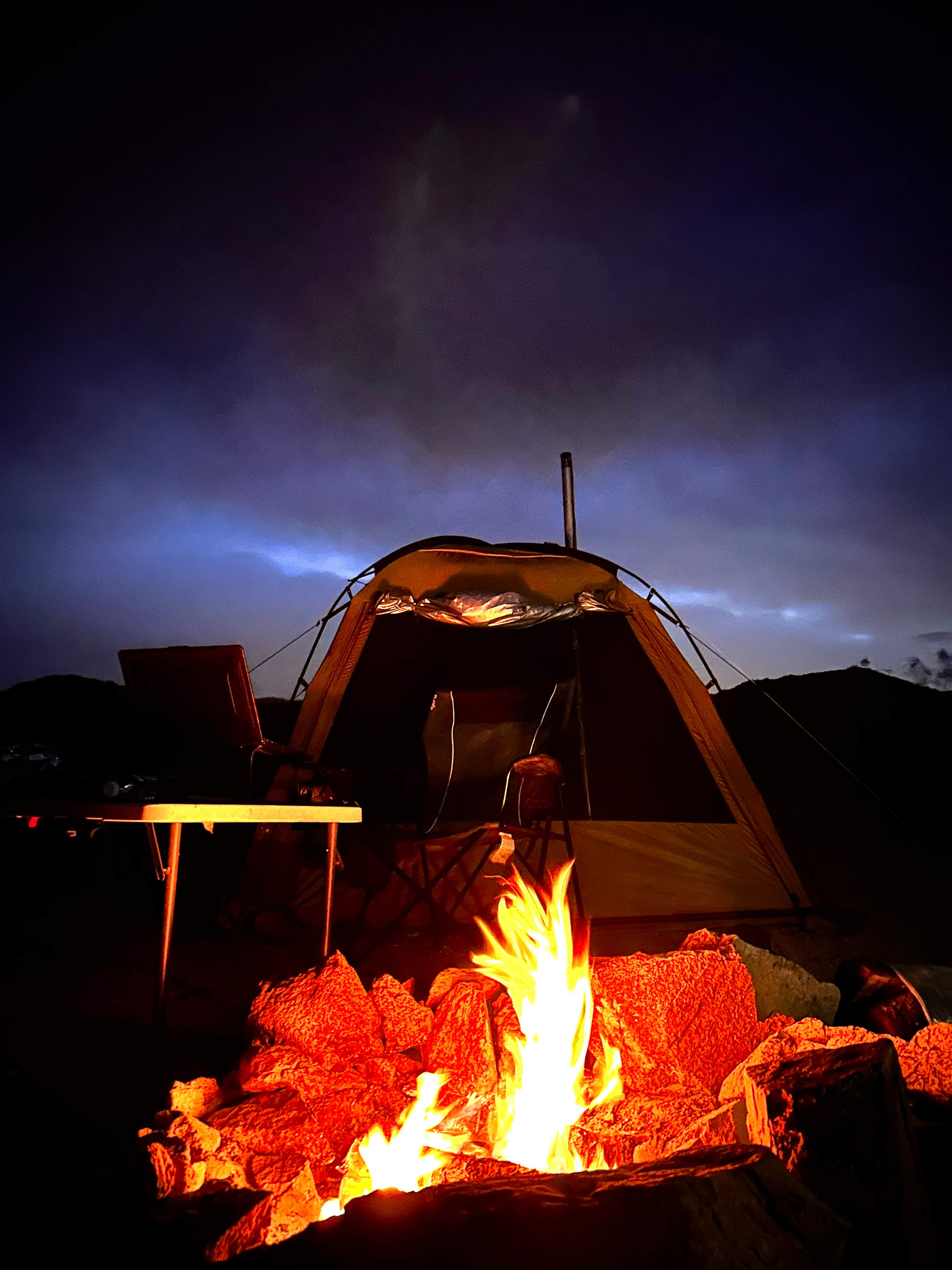Mojave Moonlight Camping