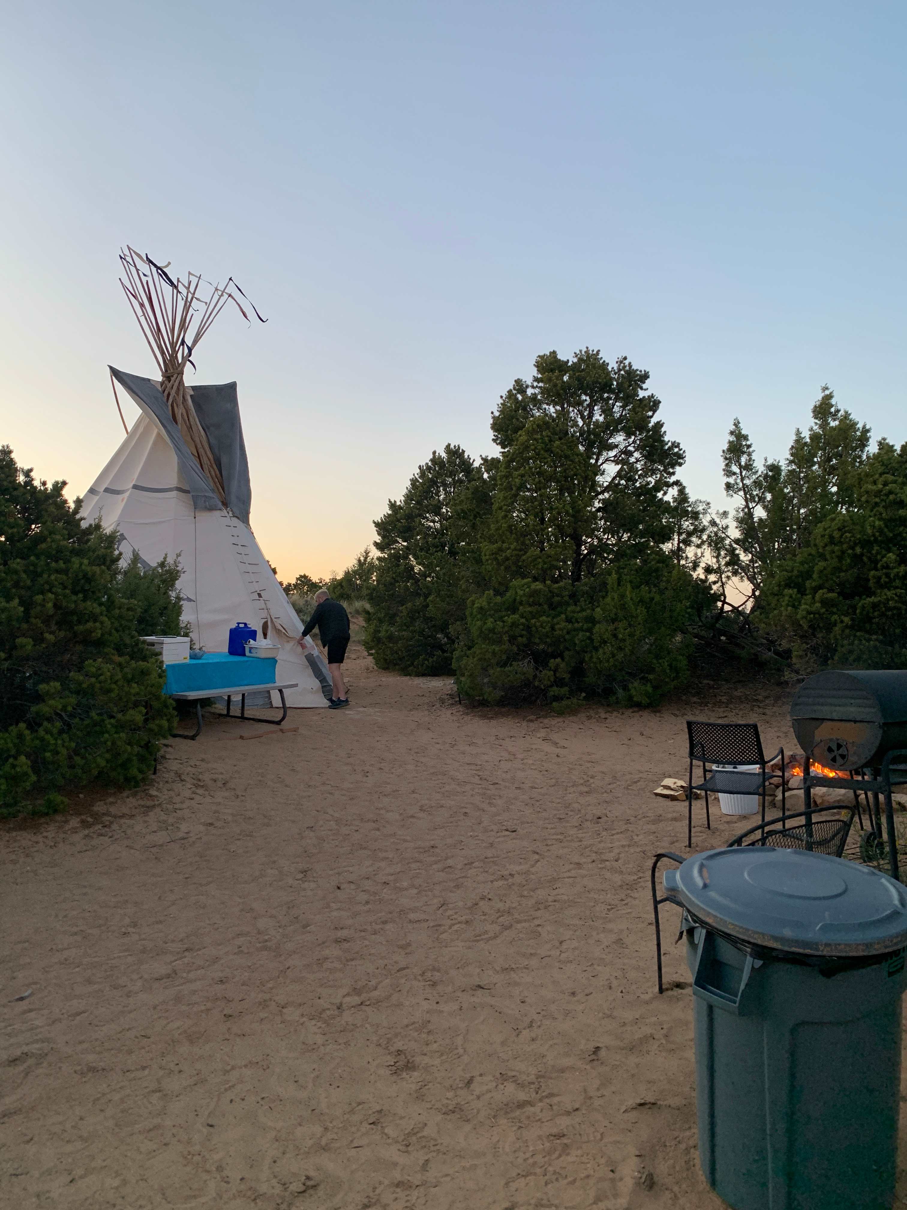 Large tipi site