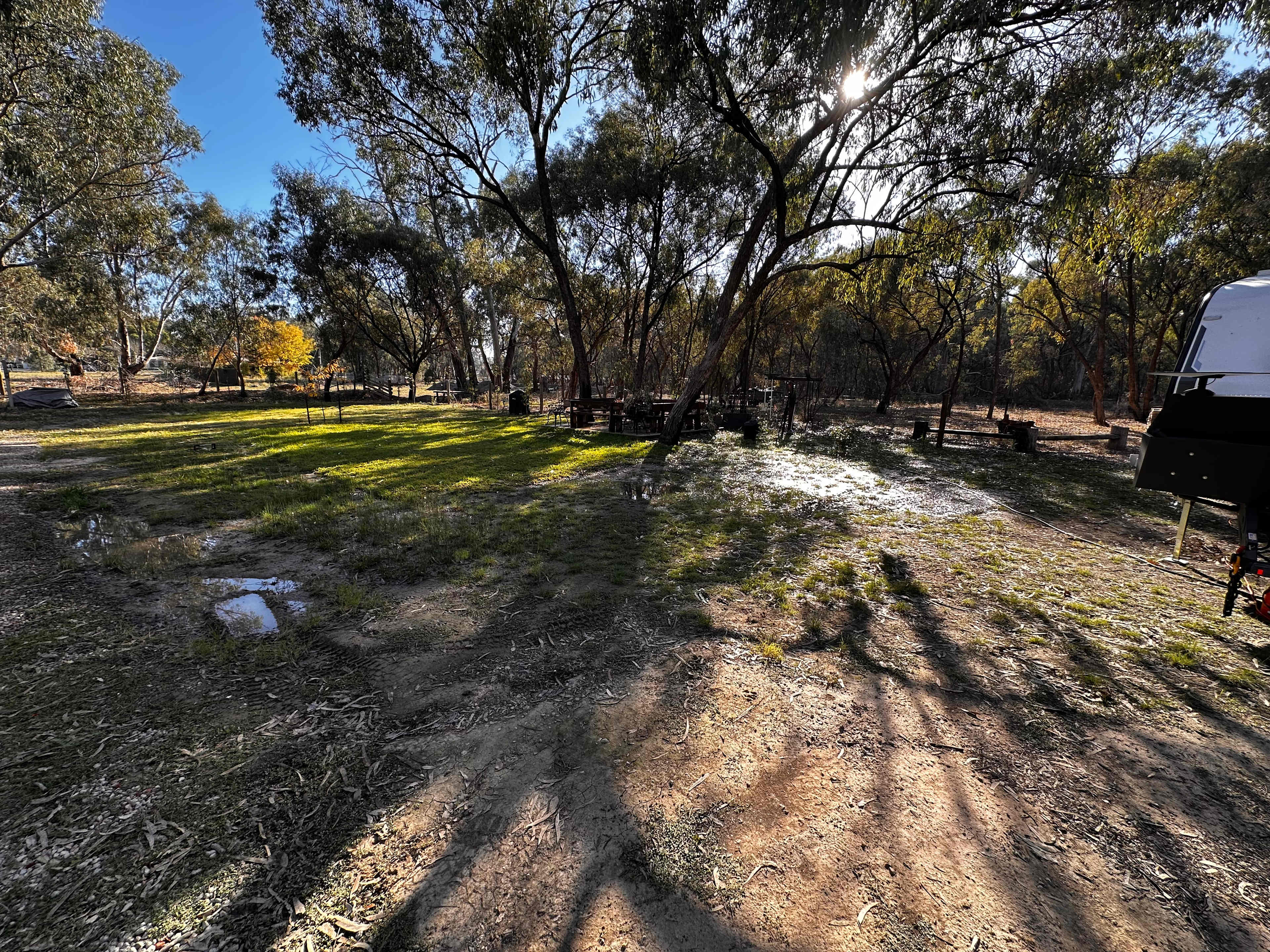 Flooded site mostly unusable.
