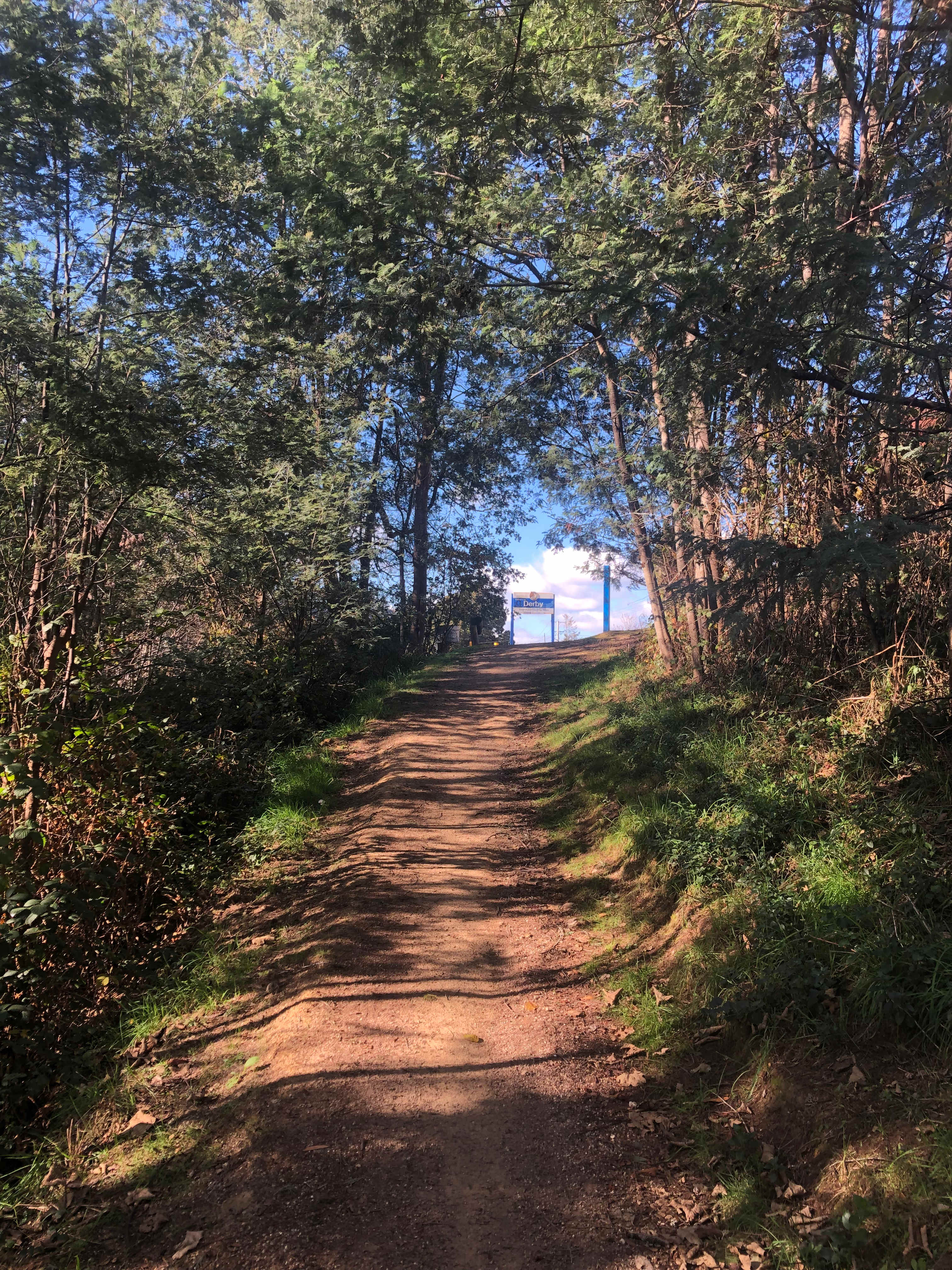 The end of the track to coffee and cake. 
