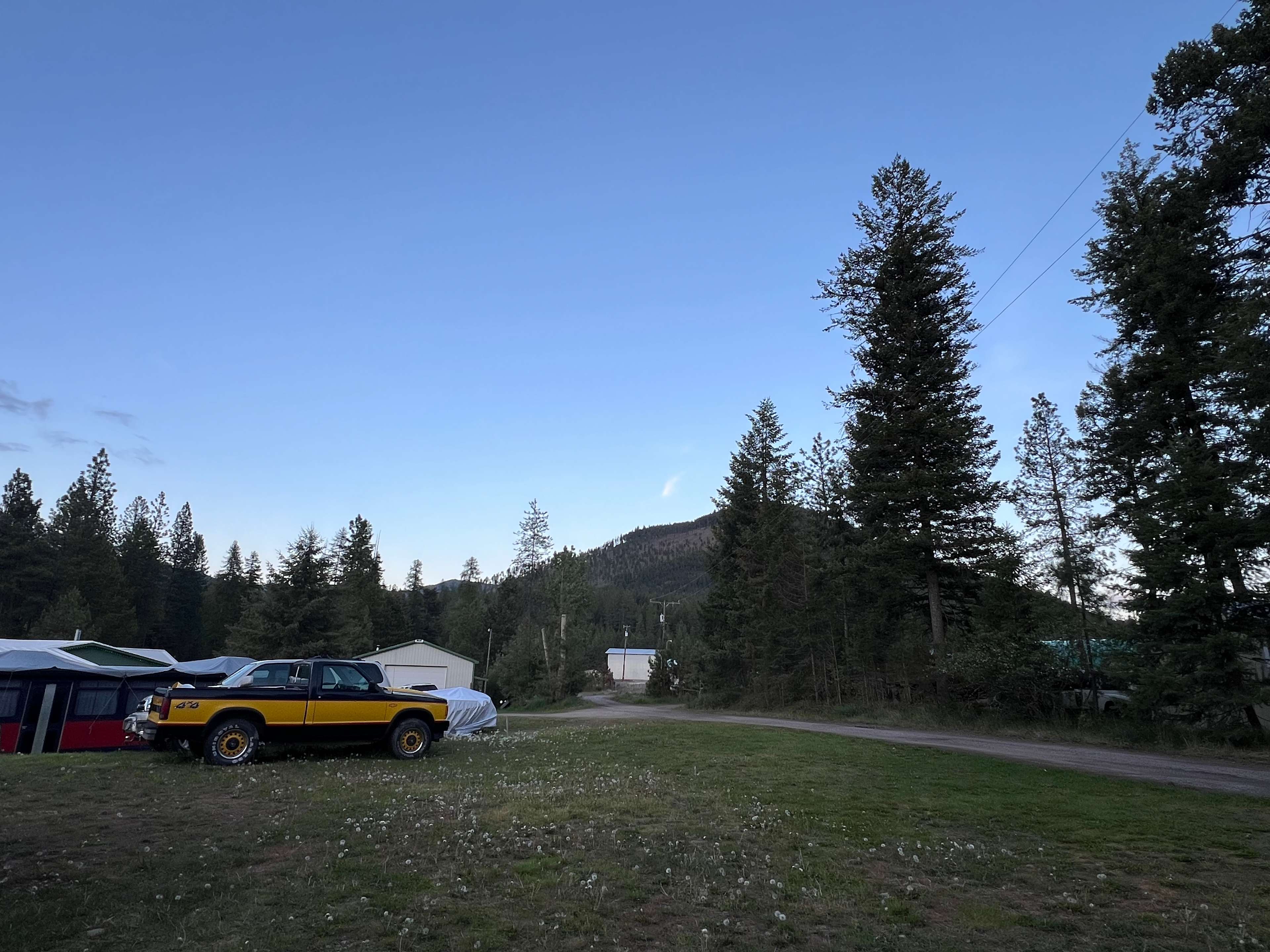 The view from the front of the camper