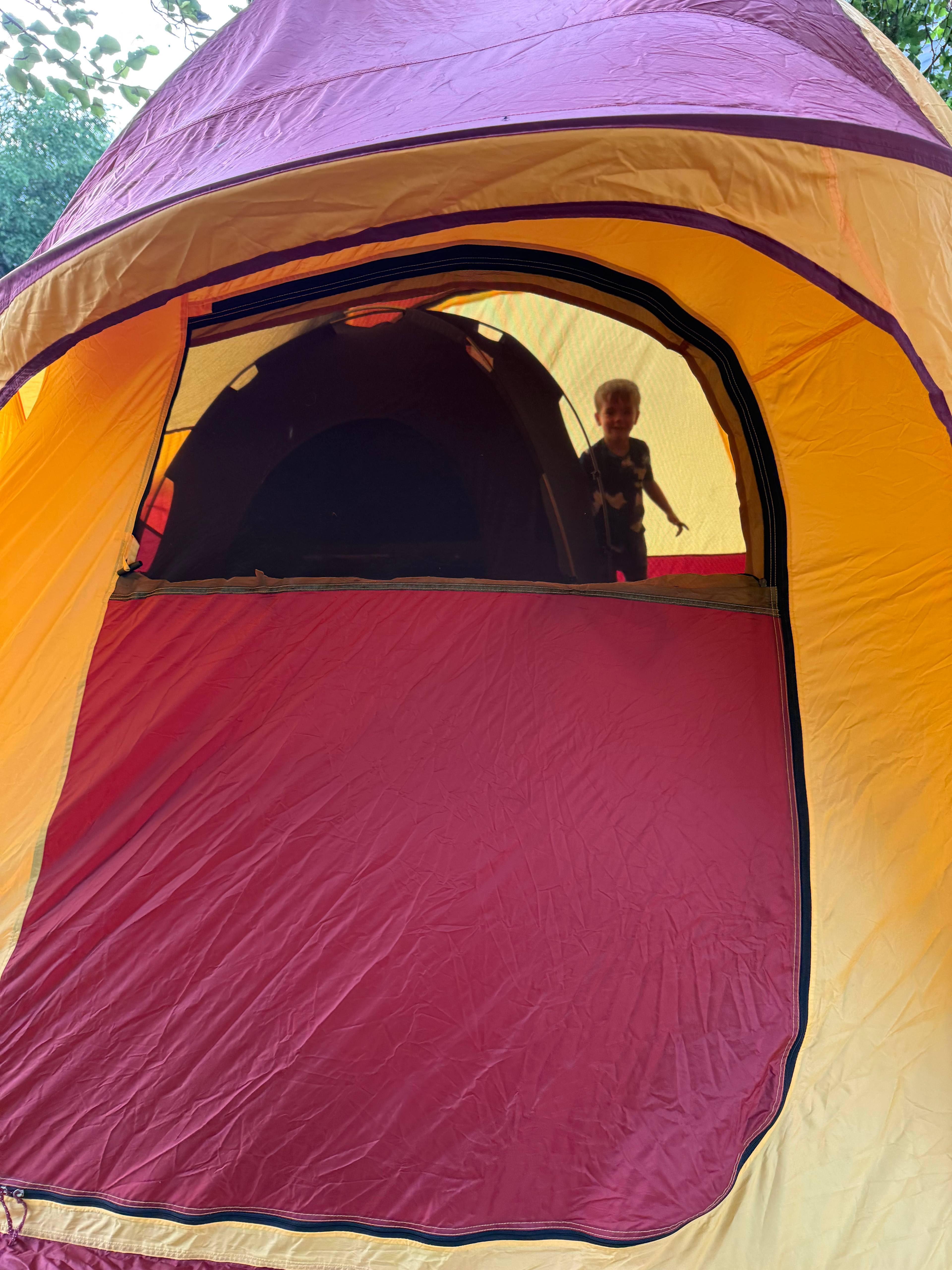 Slumberpod inside the tent proved crucial for getting an 18 month old to sleep in 
