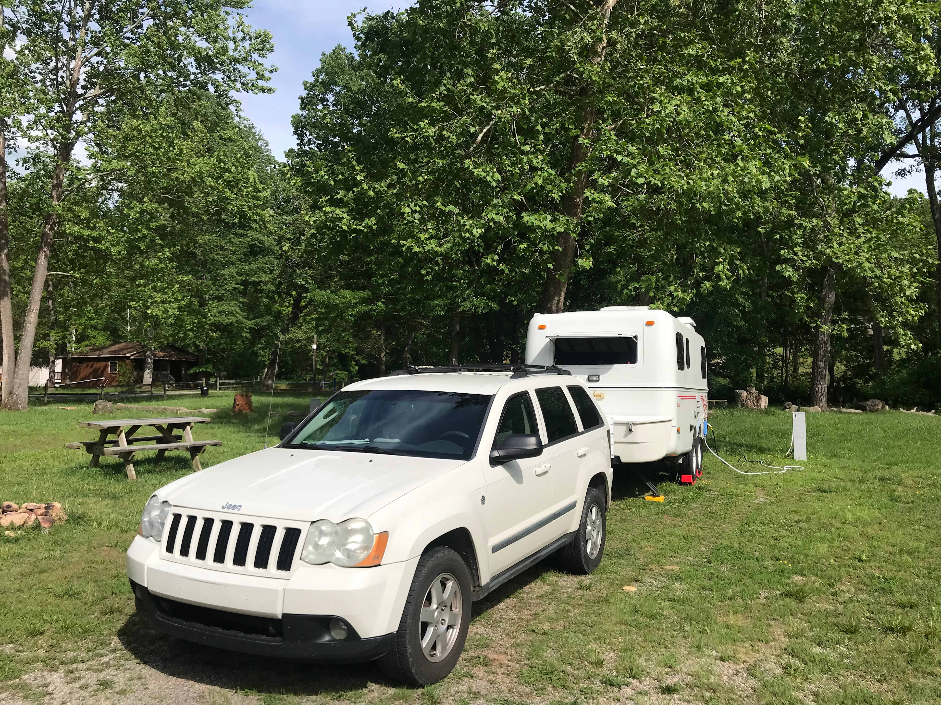 Our campsite with 30 amp and water. 