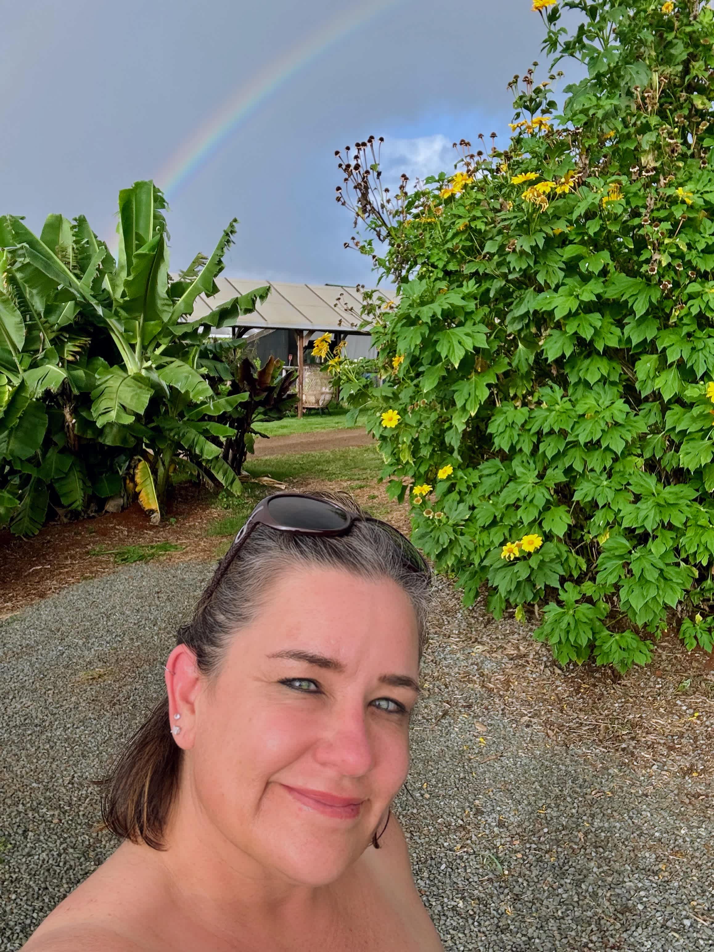 Lucked out and caught a rainbow!!
