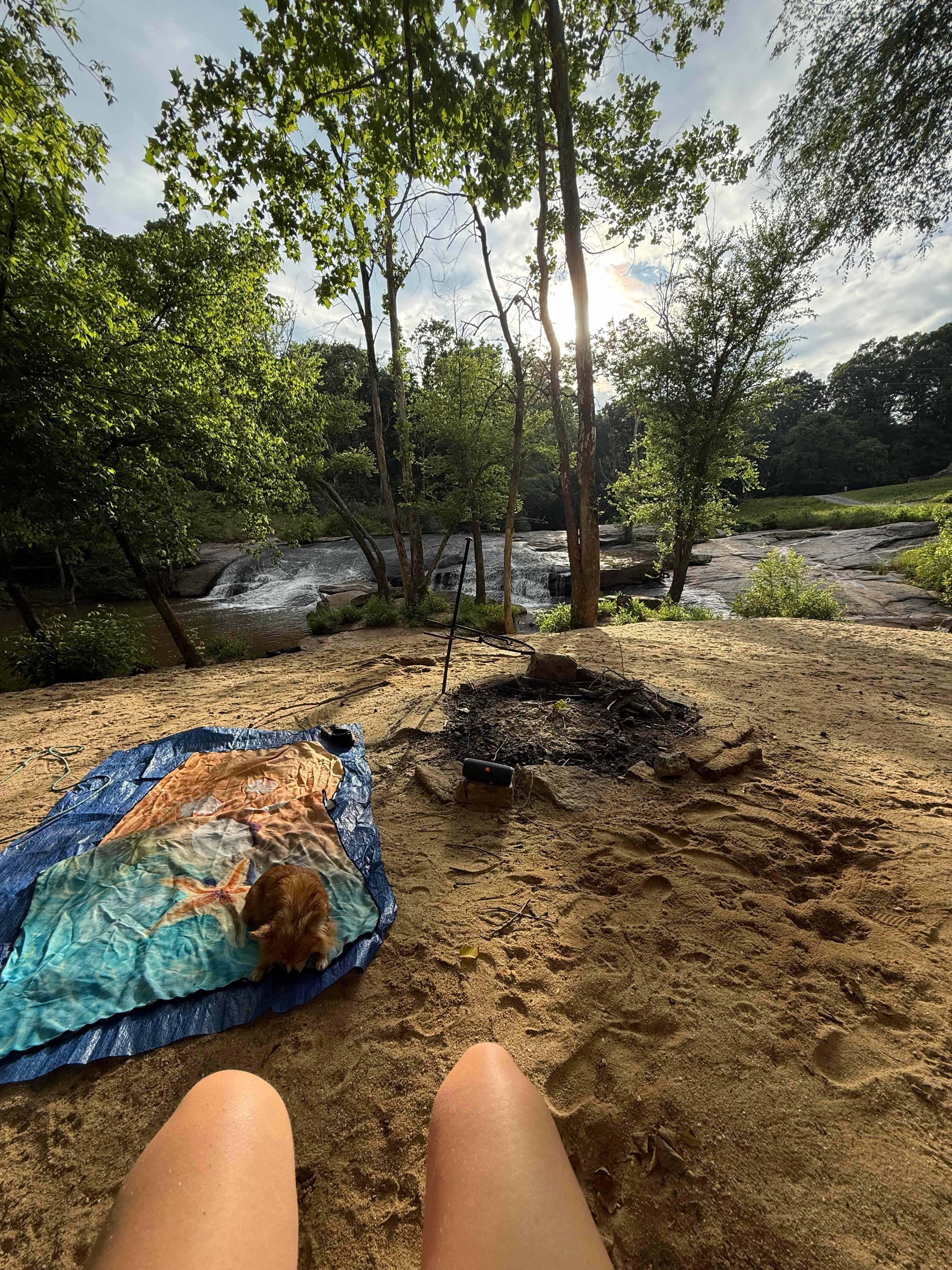 Waterfall camping close to CLT
