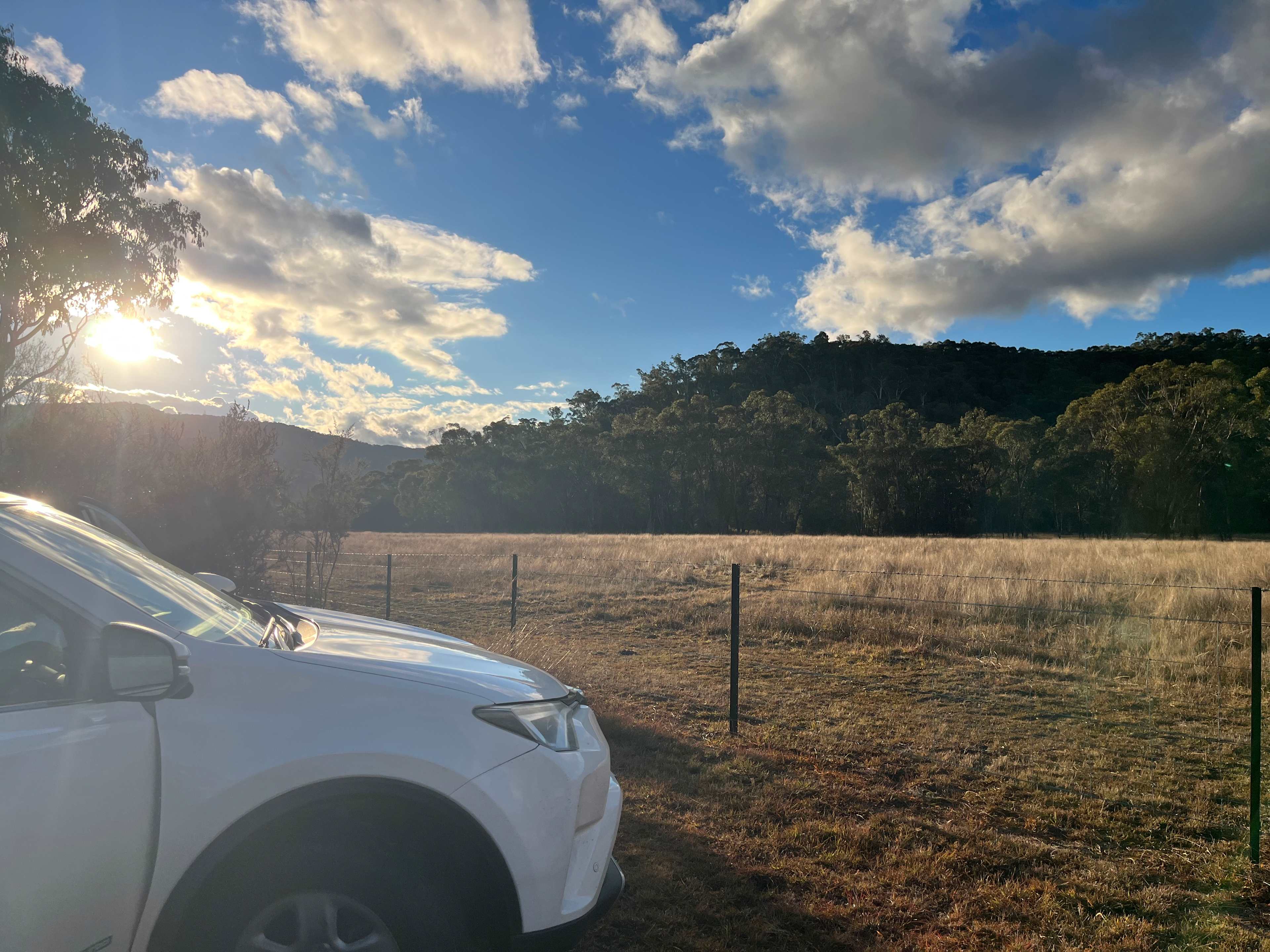 View from the shelter campsite