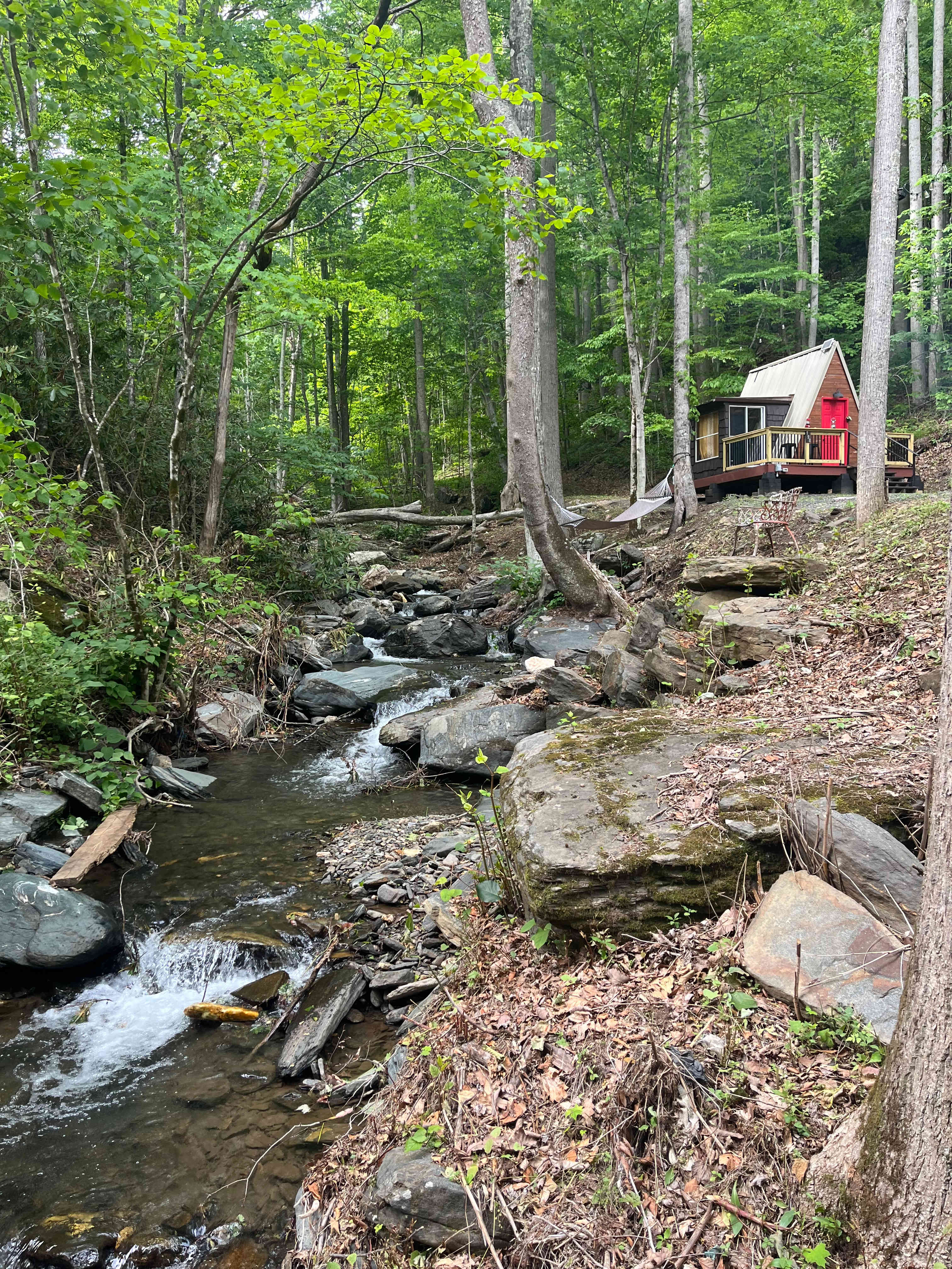 A Tiny A-Frame 15 acres creek front