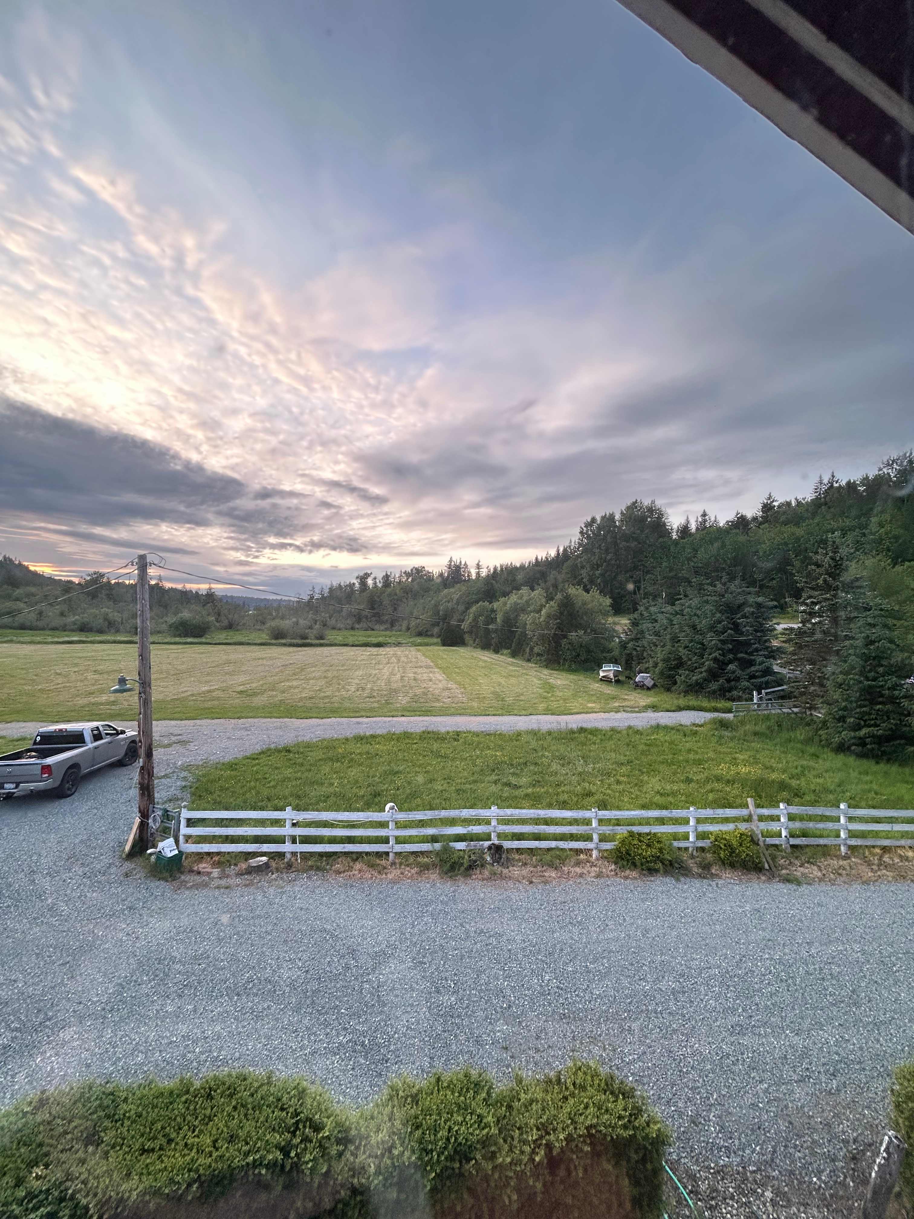 View of overall camp area from upper window in house. 
