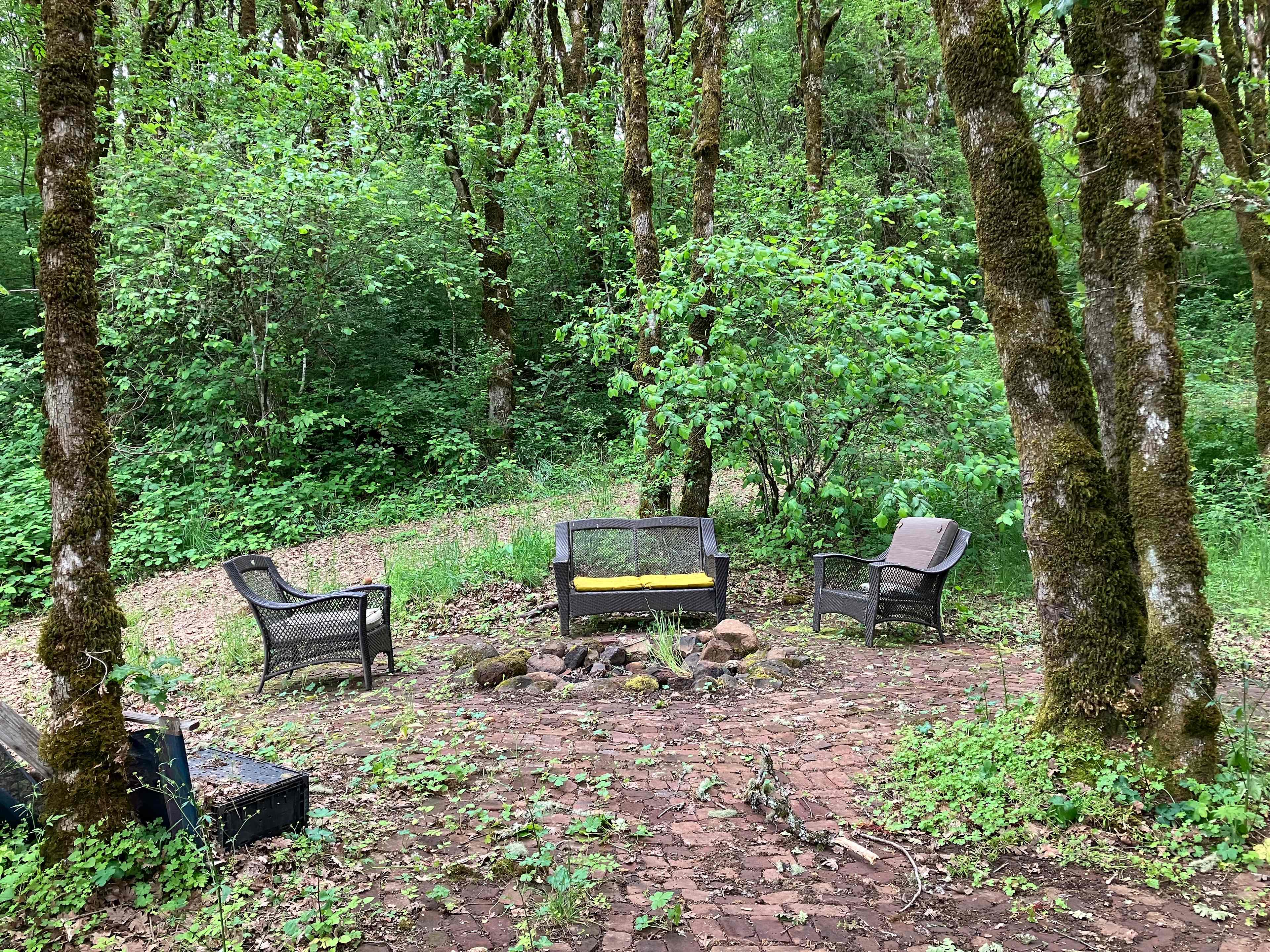 A place  for conversation with fire pit