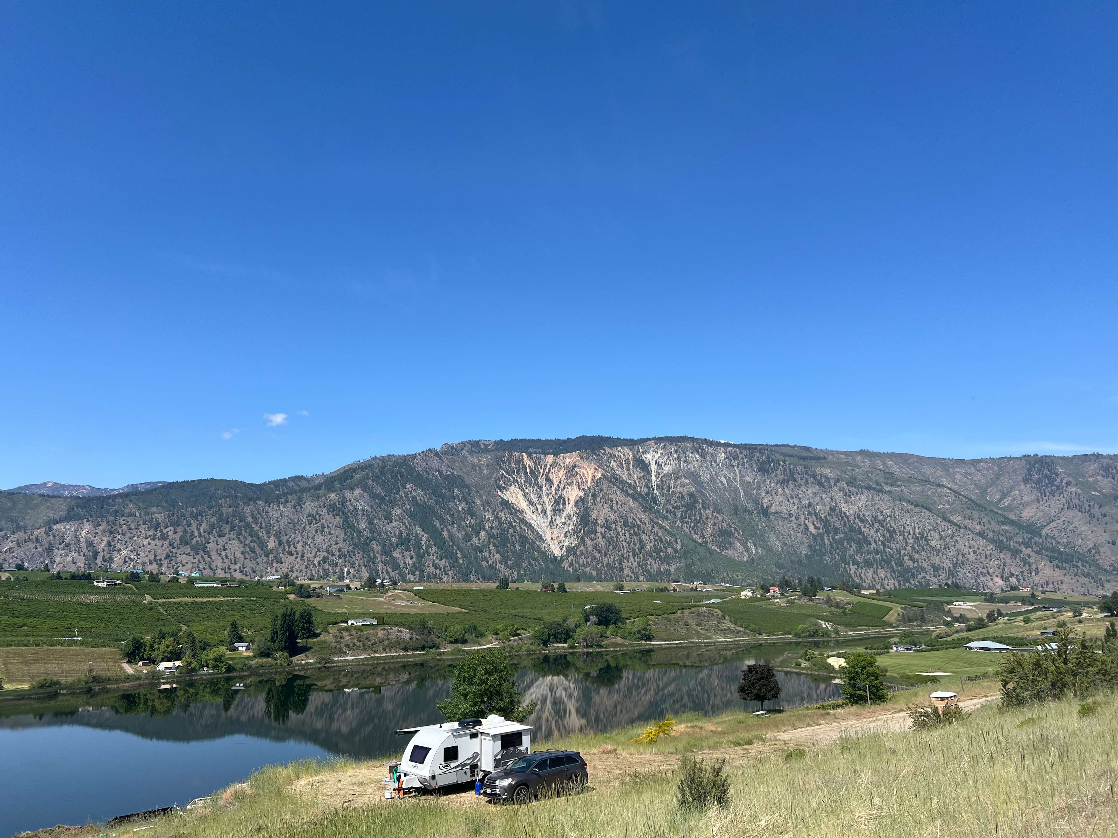 View of our campsite from above. 