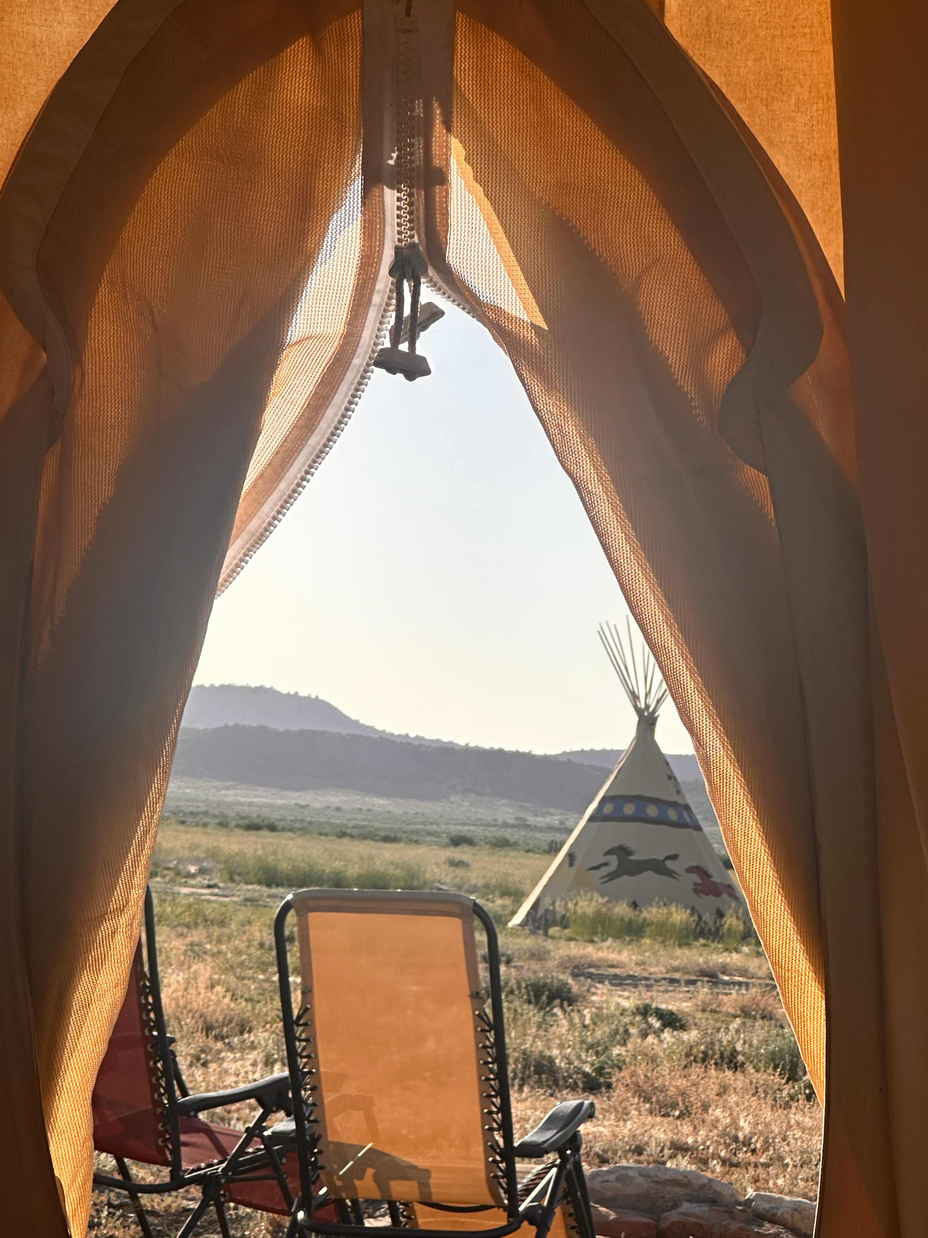 View from inside tipi