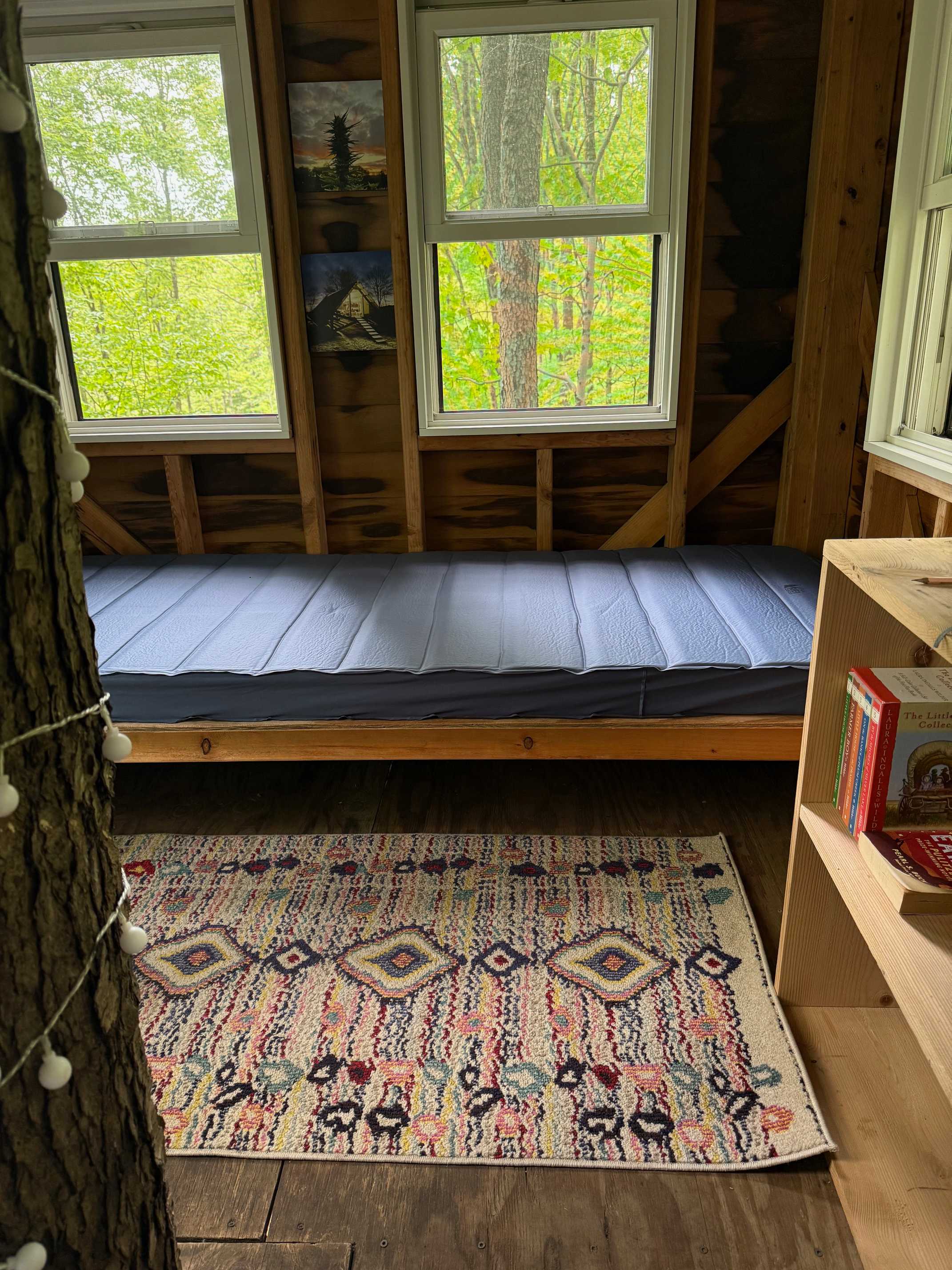 Treehouse includes two air mattresses.