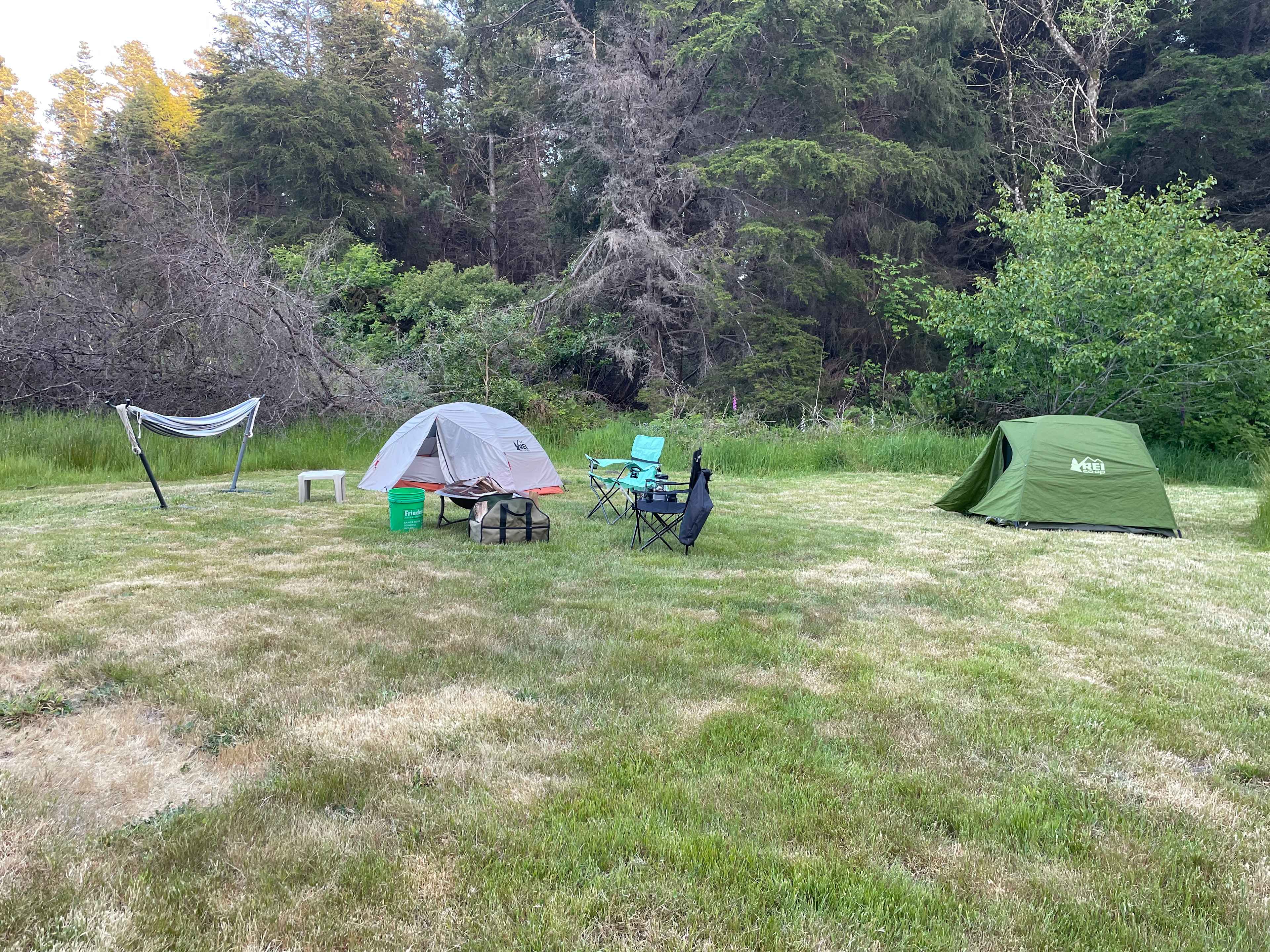 Setting up camp!