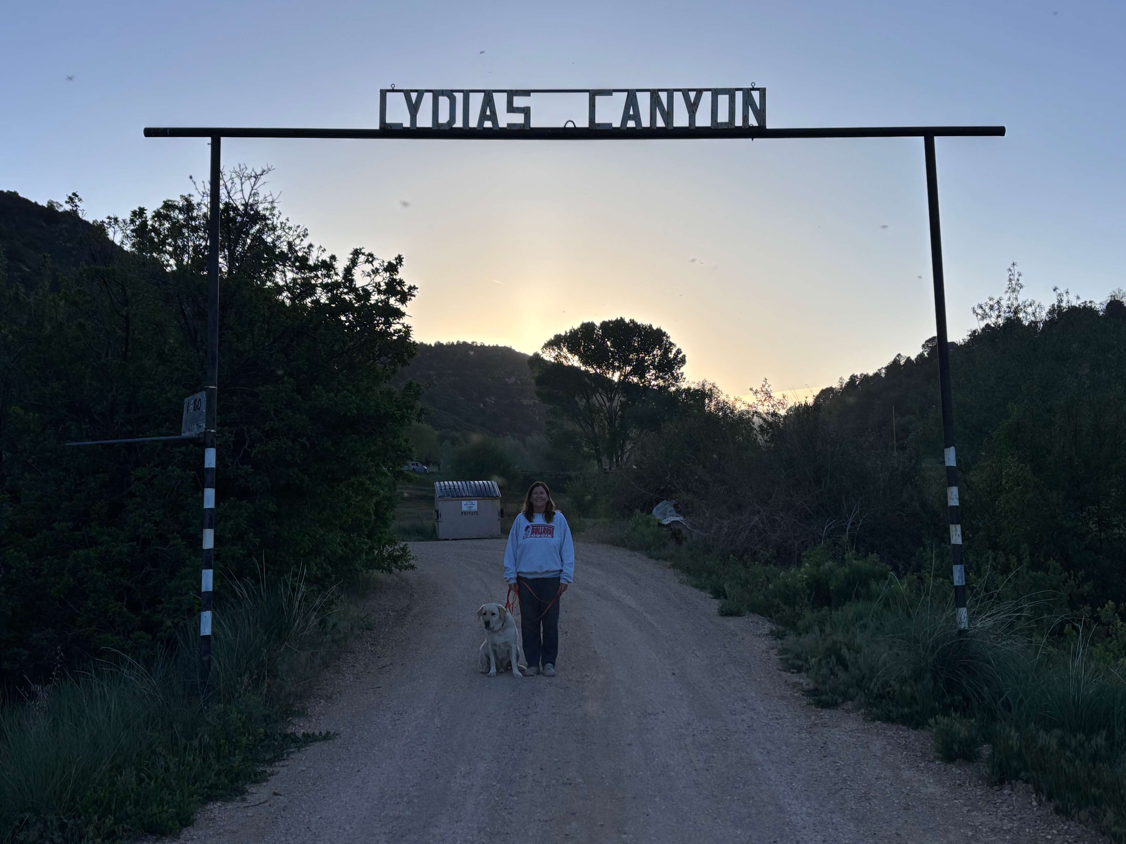 Entrance at sunset