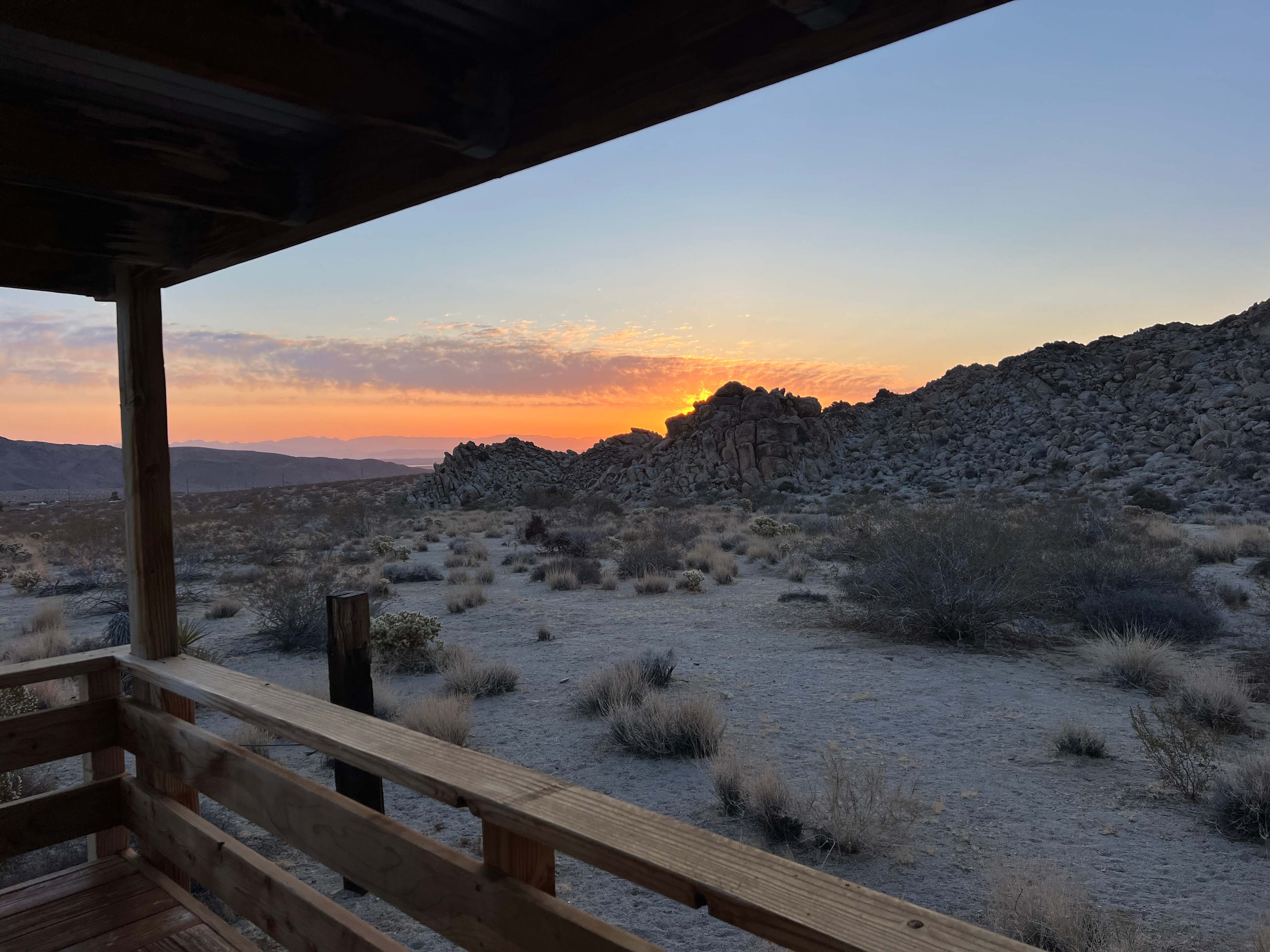 Sunrise from the deck