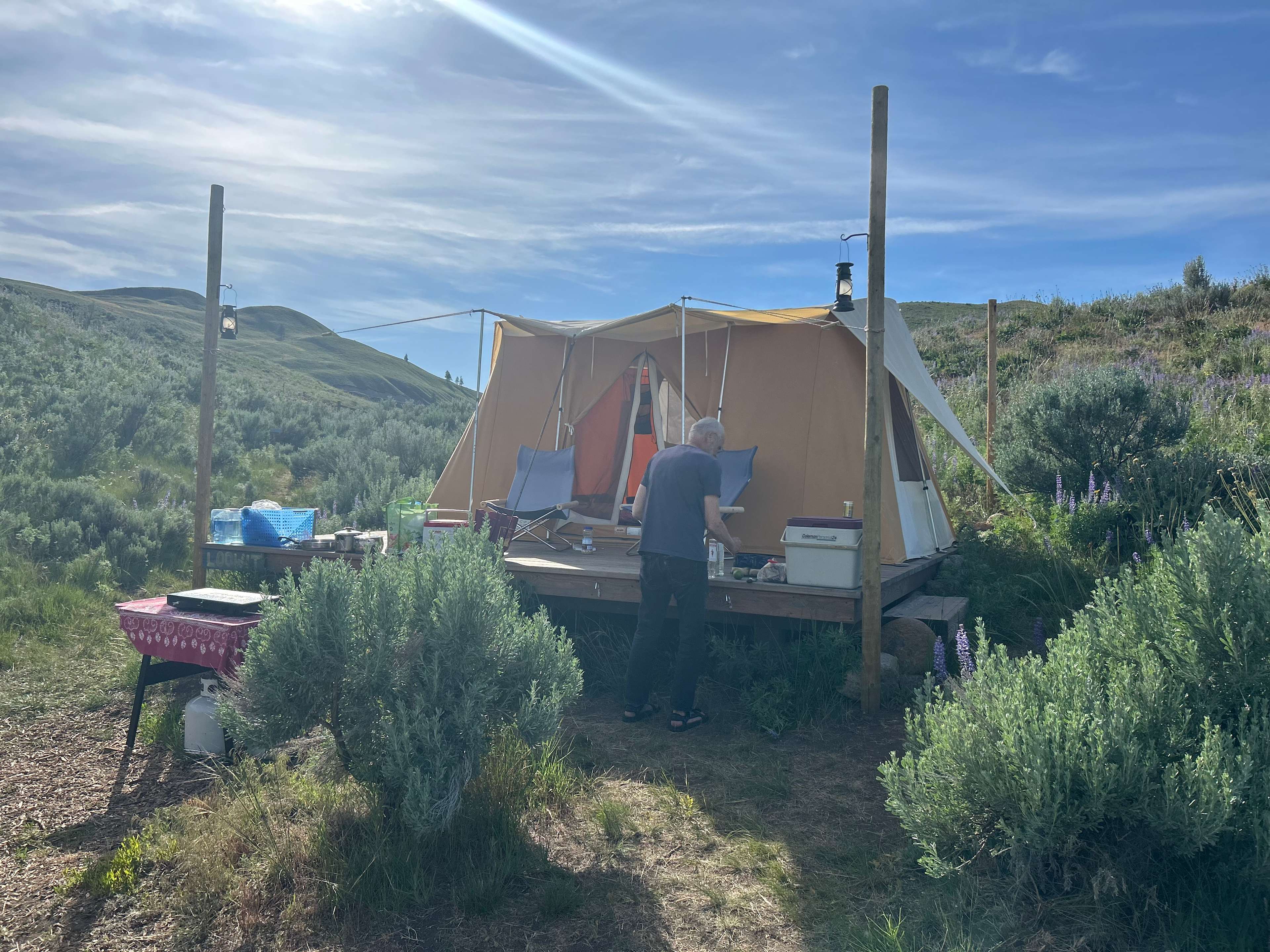Secluded Hillside Camp