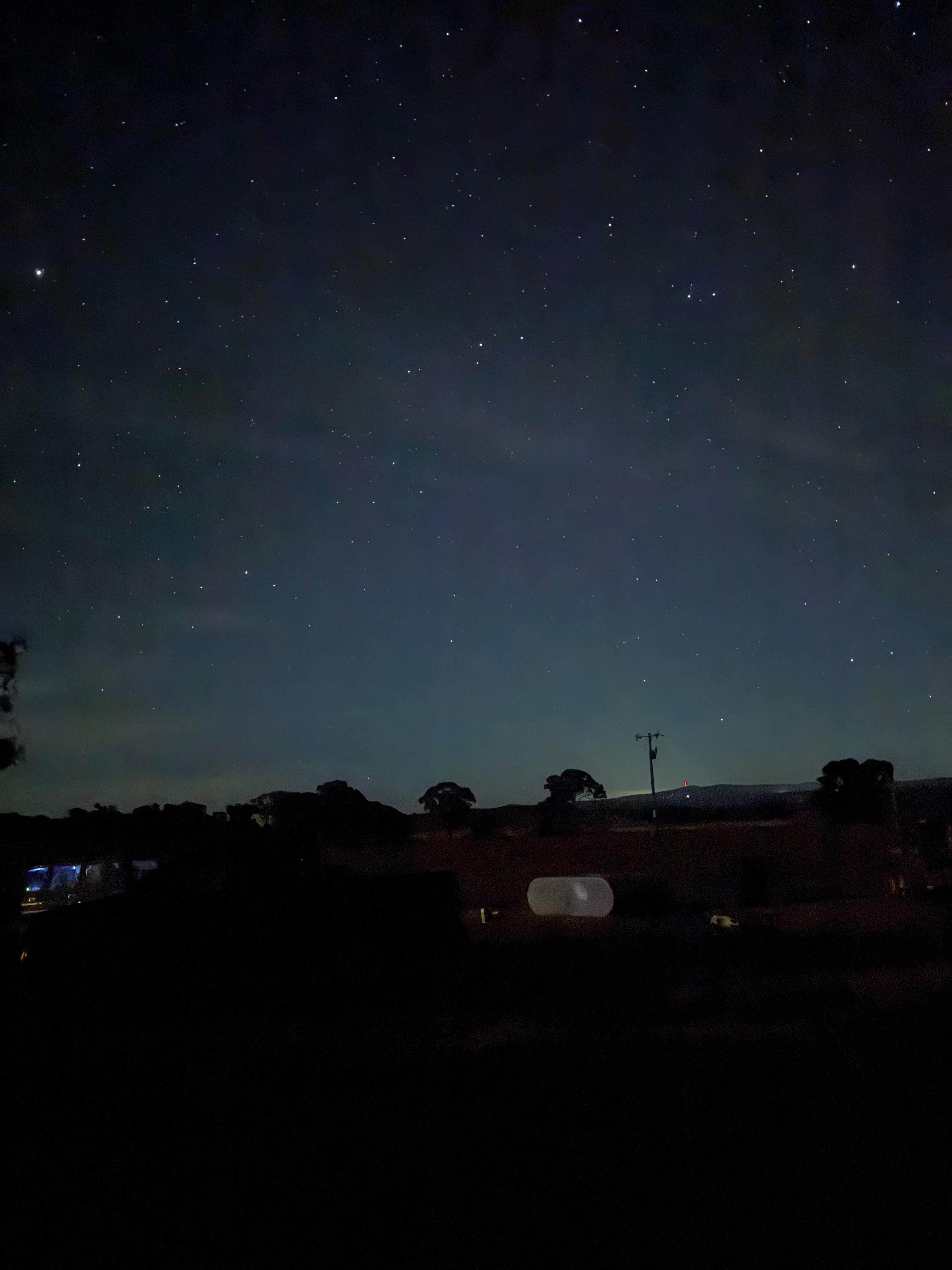Clear night sky