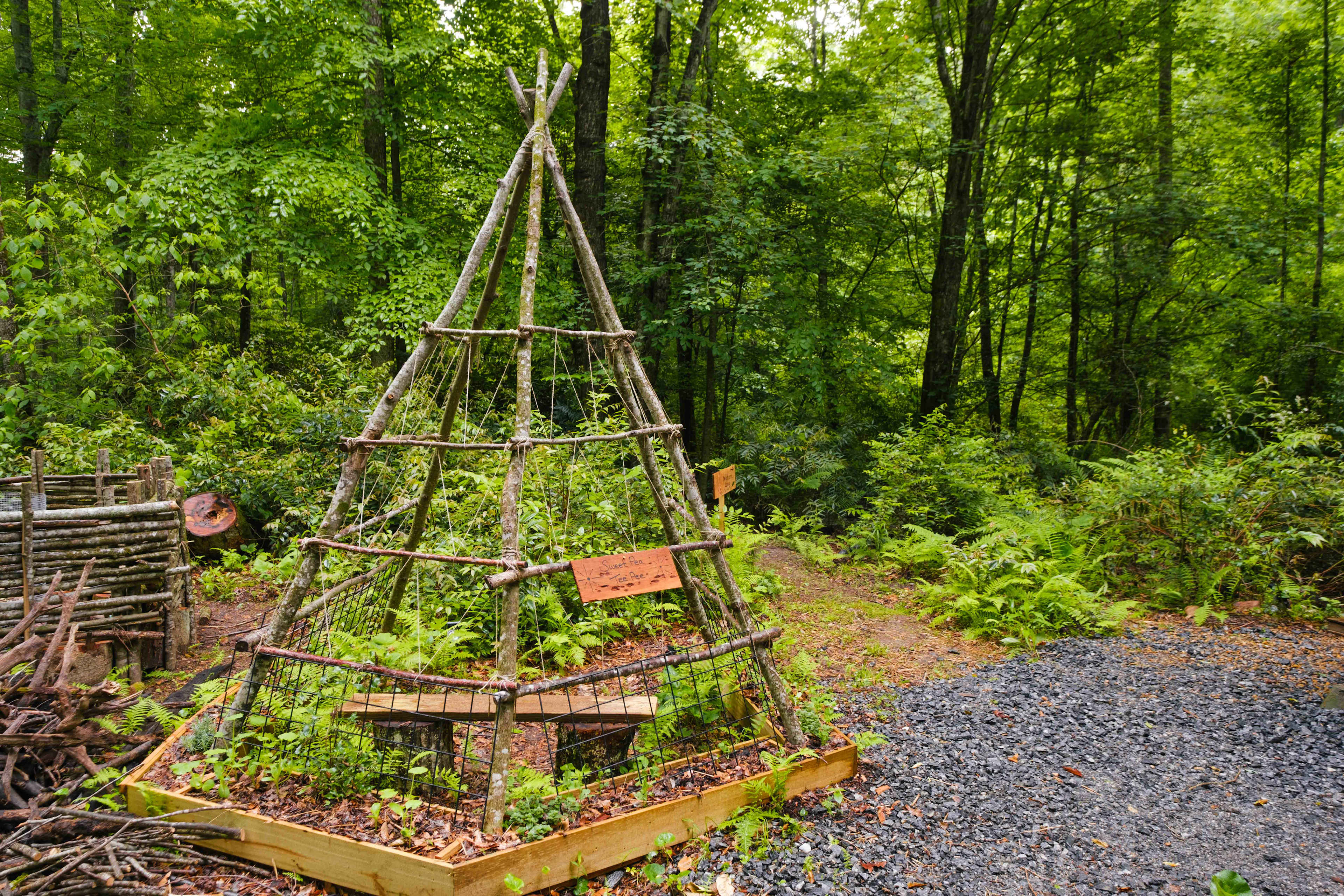 This "sweet pea tee pee" would be the perfect spot to cozy up with a good book!