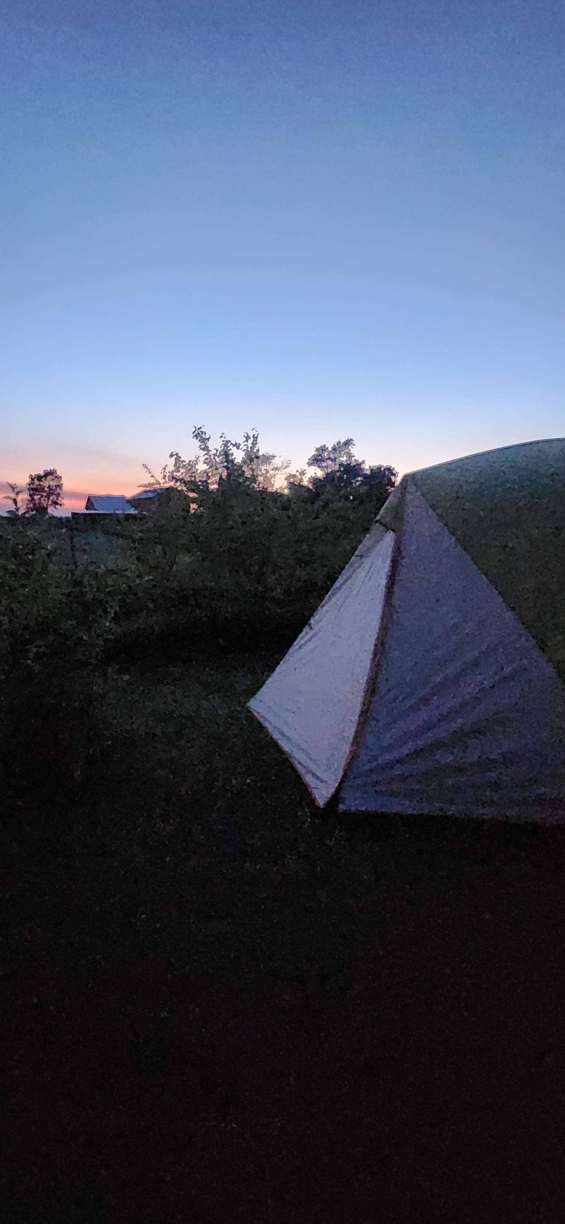 View towards farm from campsite
