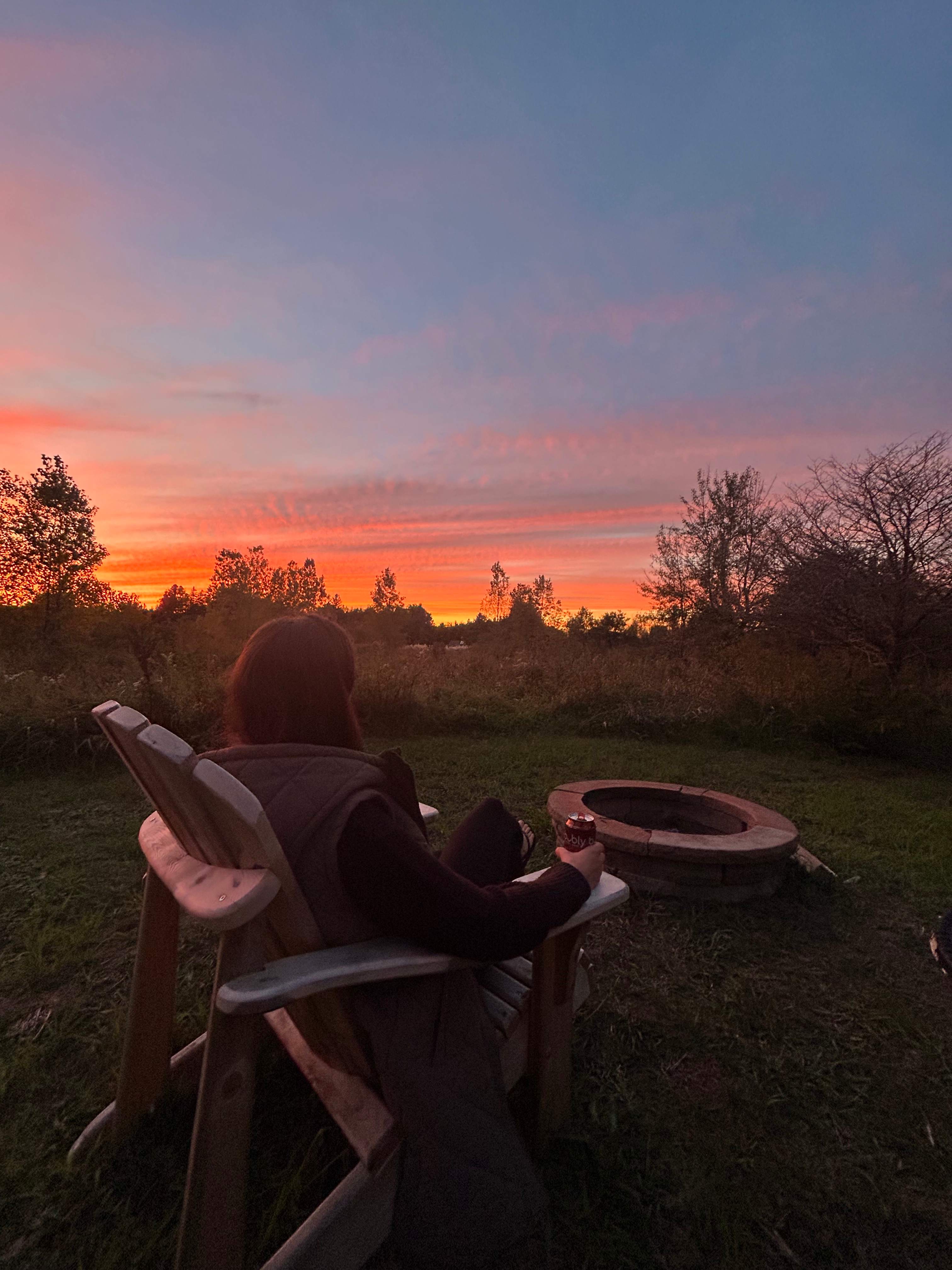 Catch stunning sunsets from your camp fire!