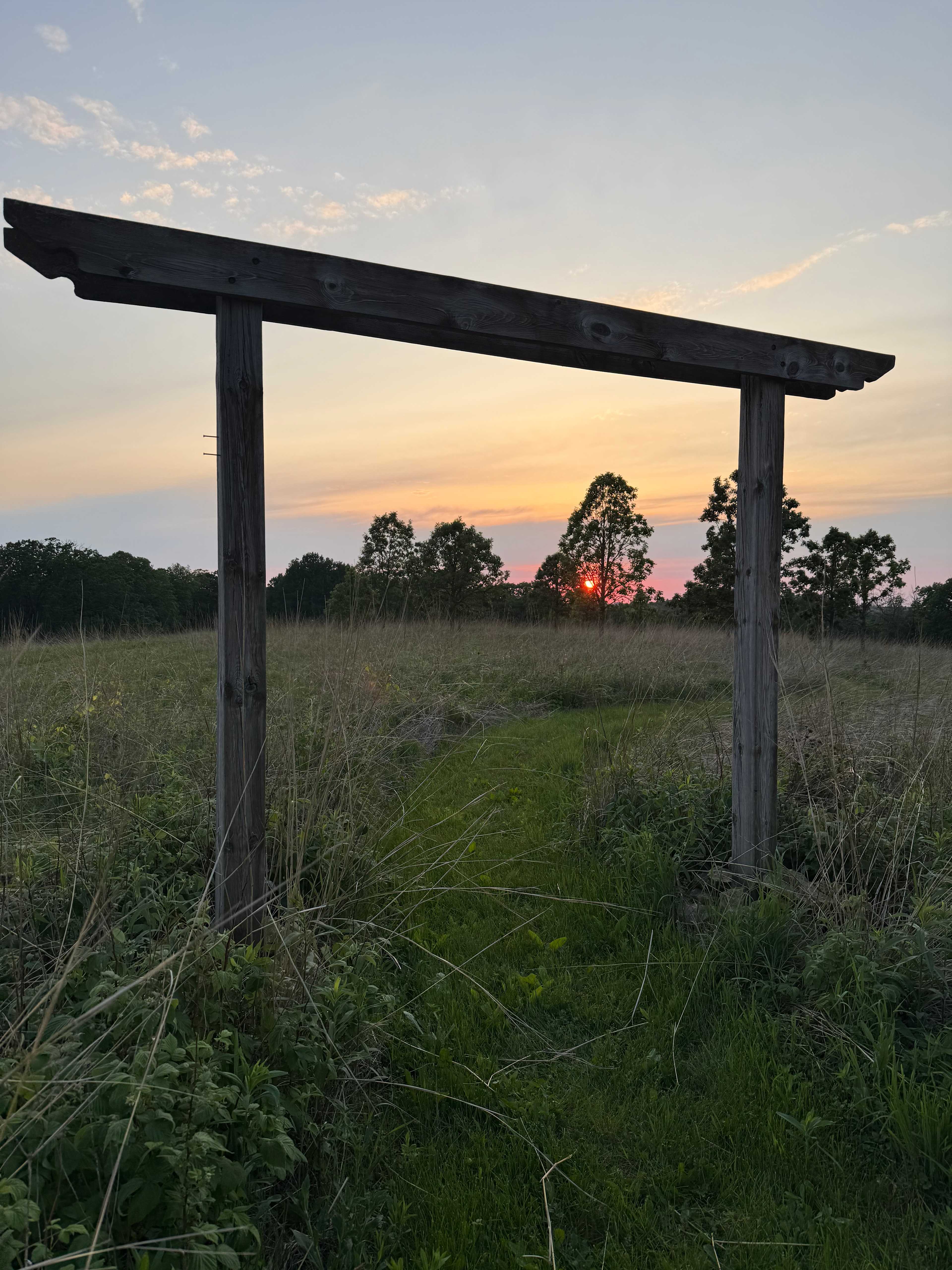 Sunset by the little arch