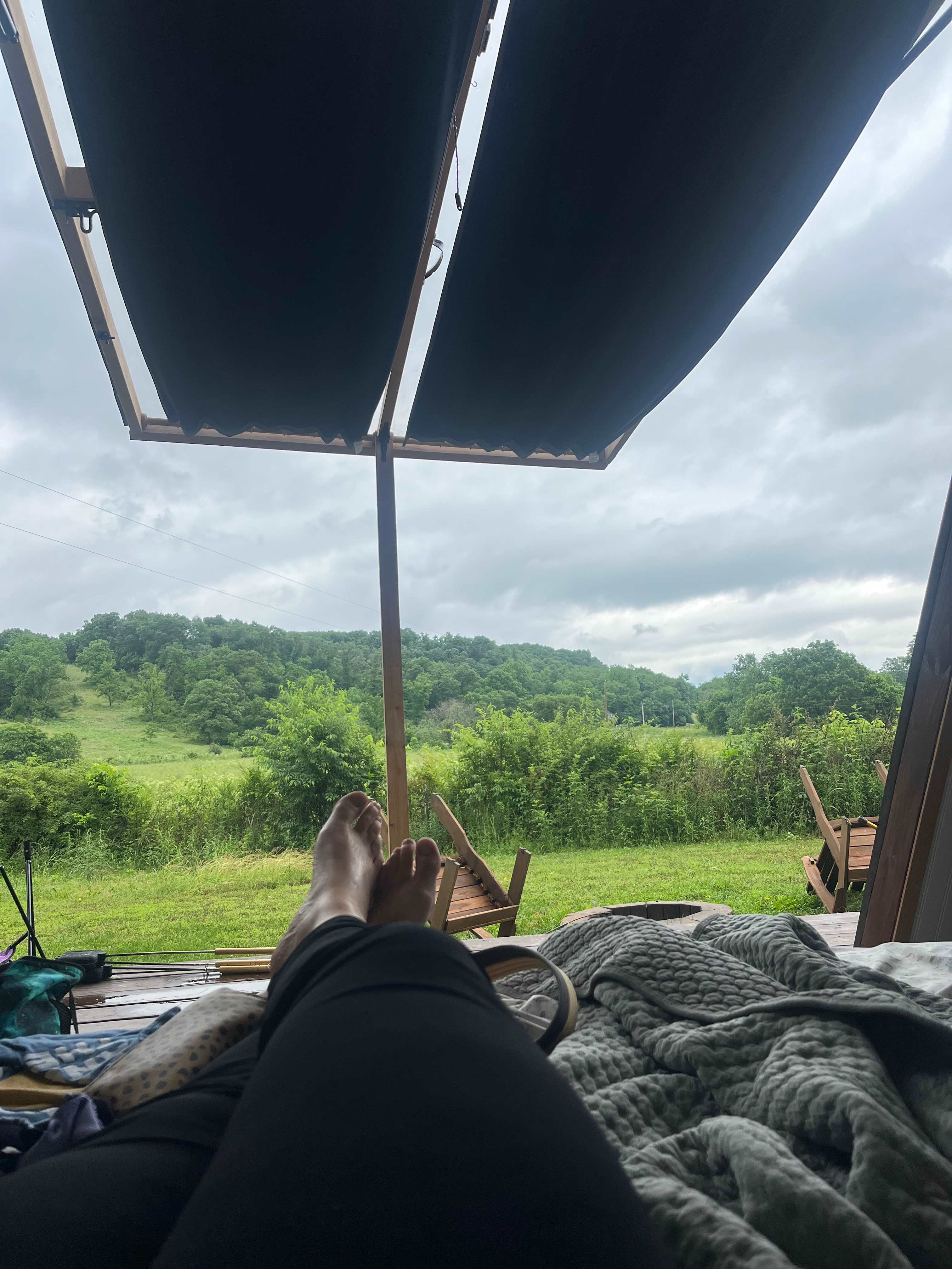 Relaxing in the A-Frame 