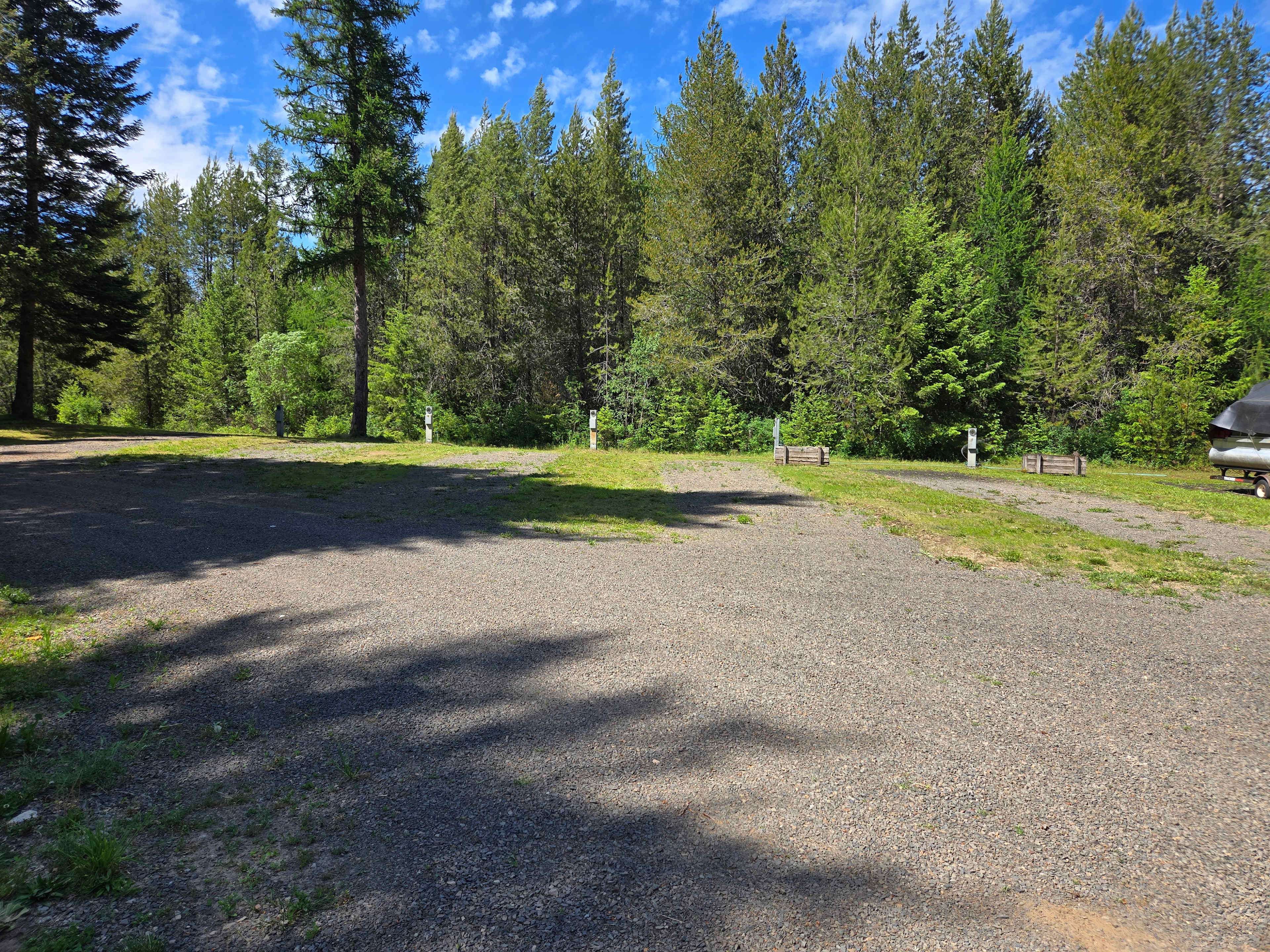 6 RV spaces with Power and water hook ups