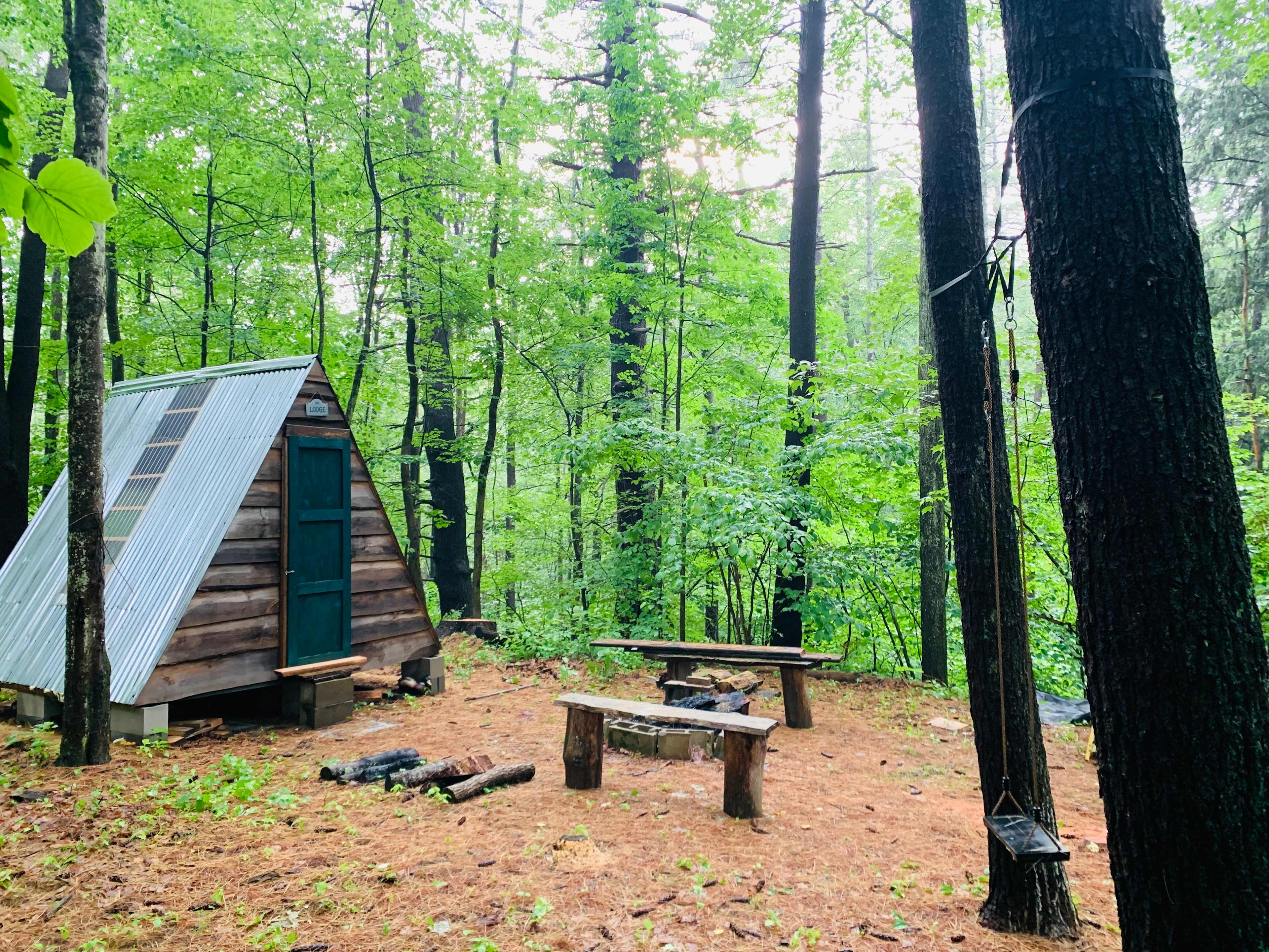Welcome to the Lodge - built with locally sourced wood.