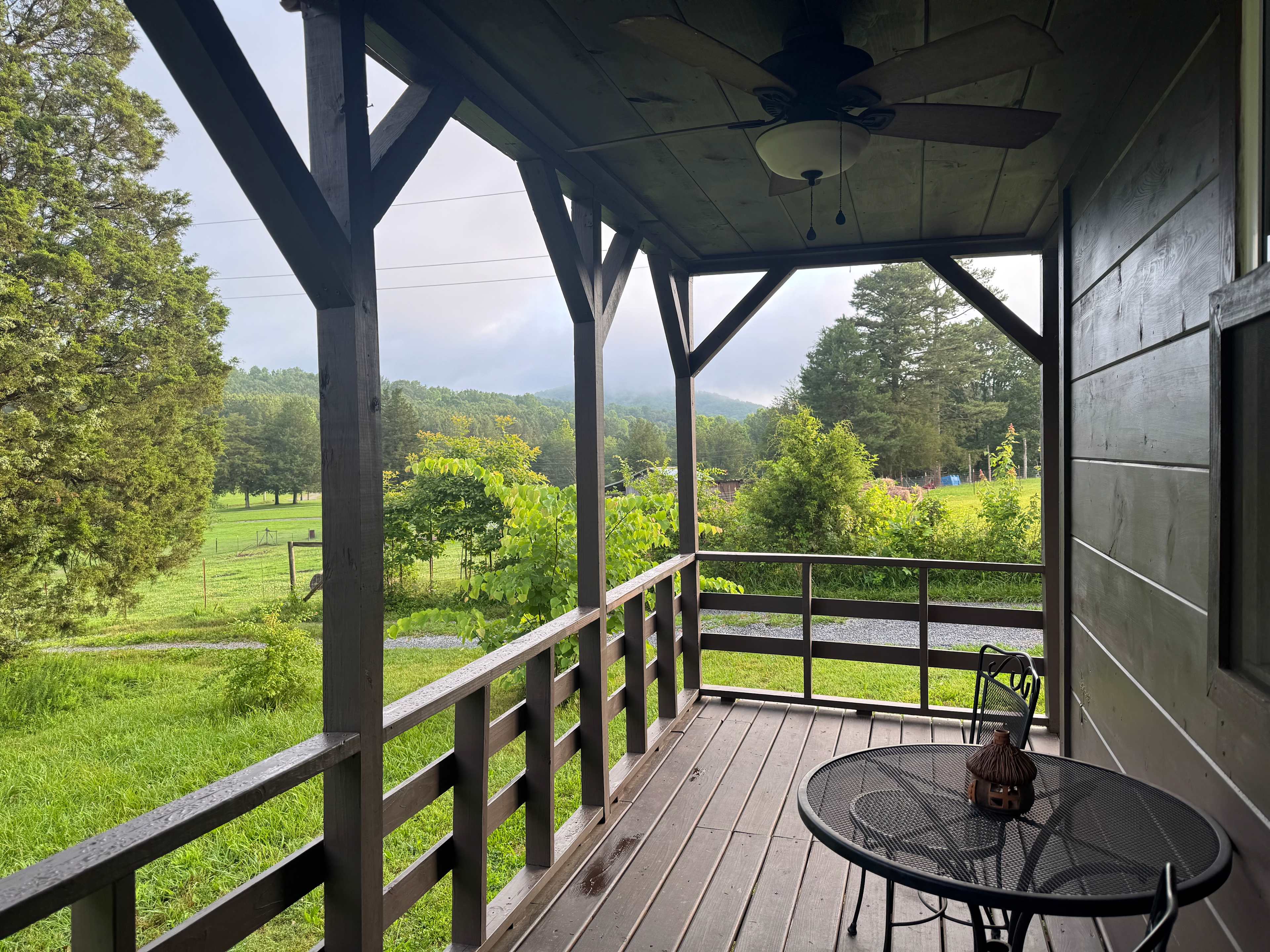 View from the cabin porch