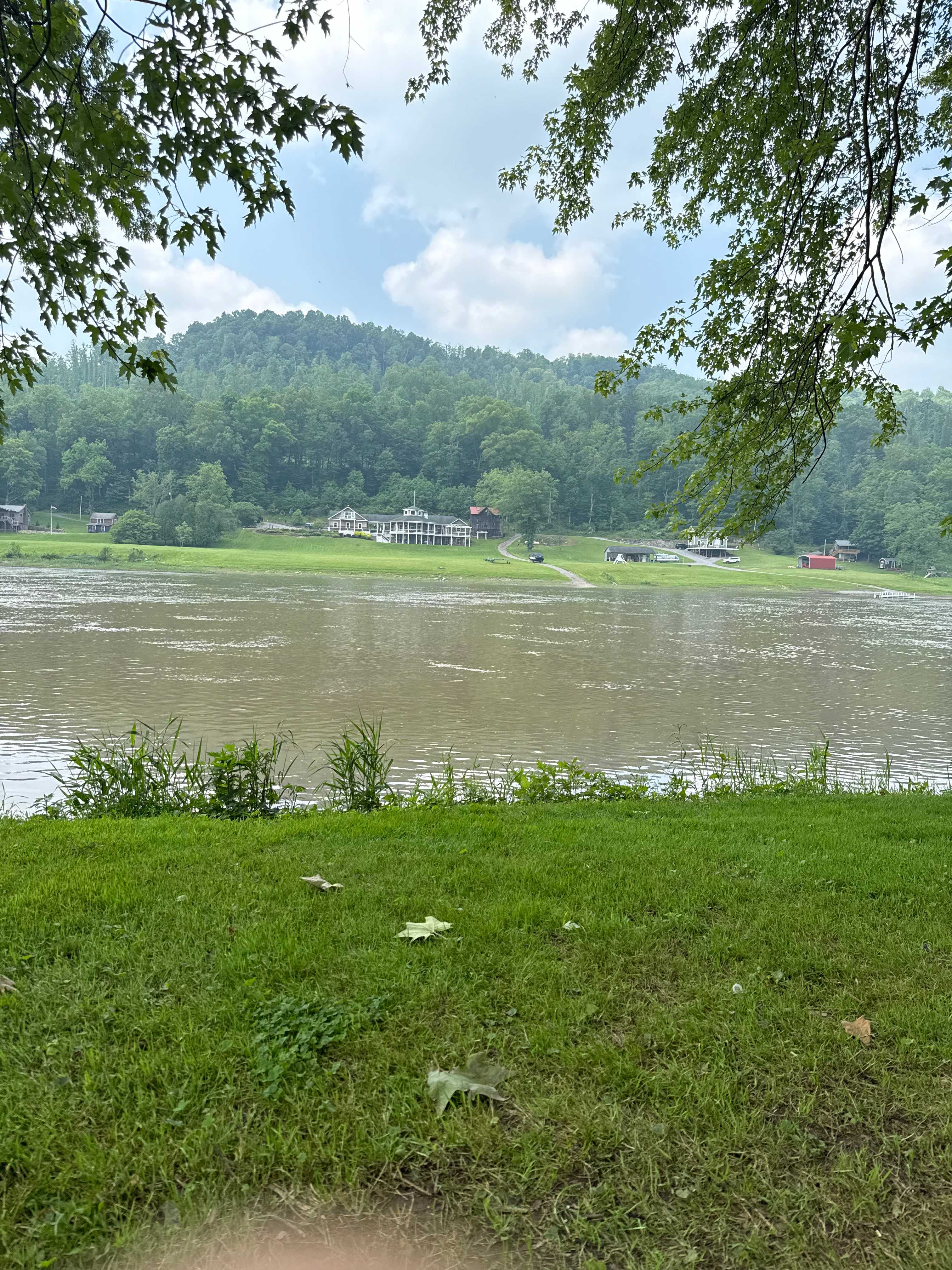 River!   Look at that house across the way. 😳