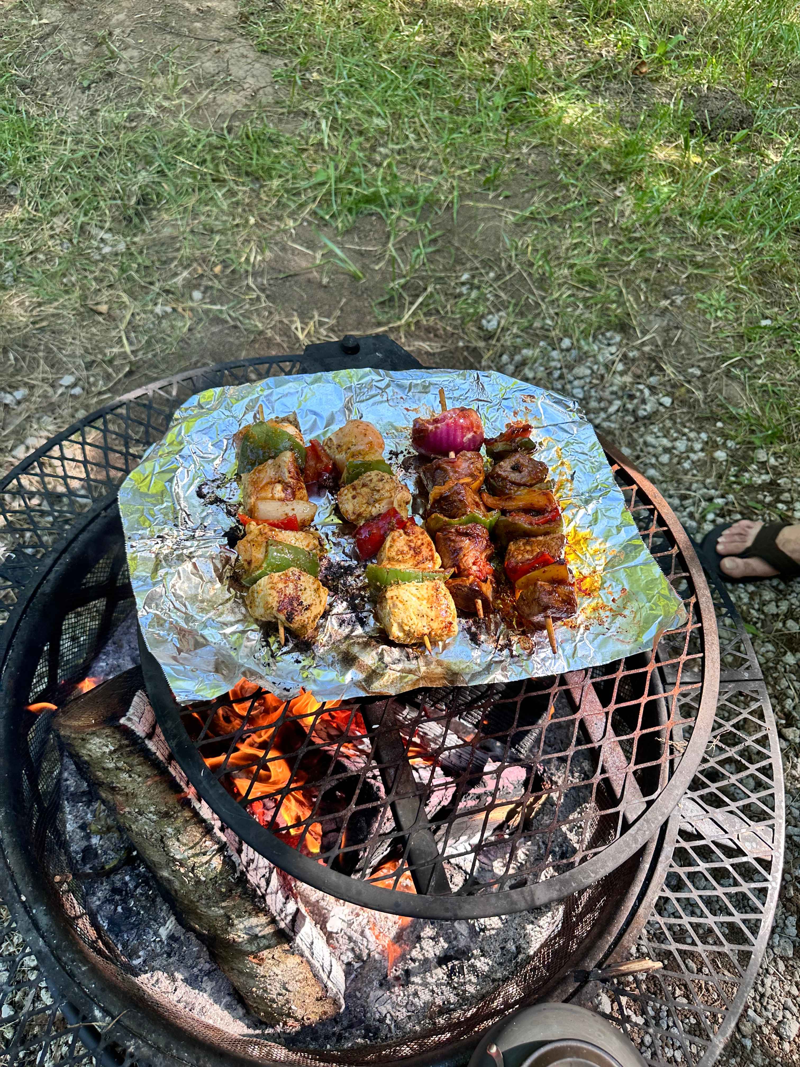 Cooking grate on fire pit 👍