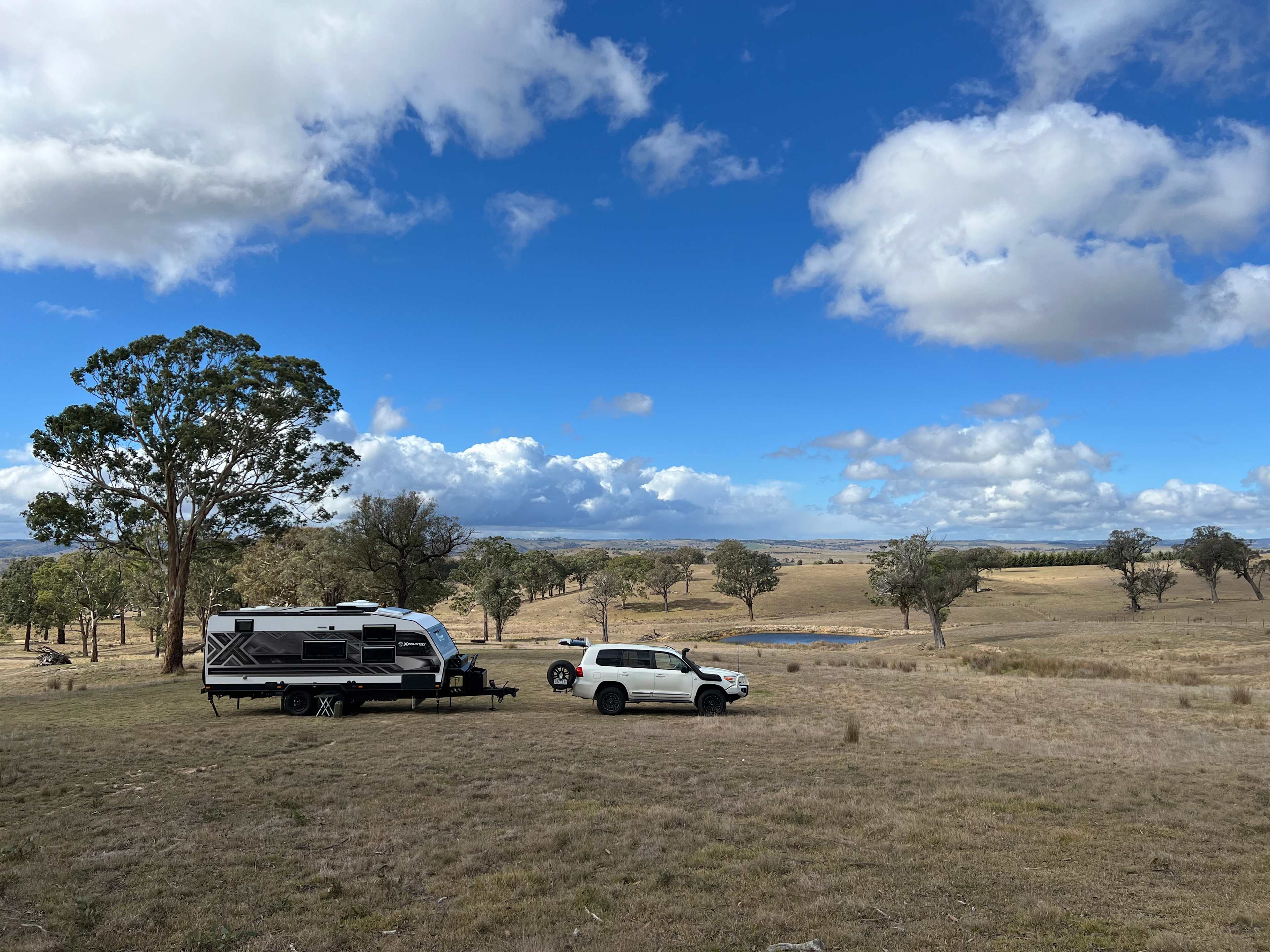 Plenty of space around us. At this time there were around 4 other campers but we couldn’t tell. The site was well big enough for our 21ft van. 