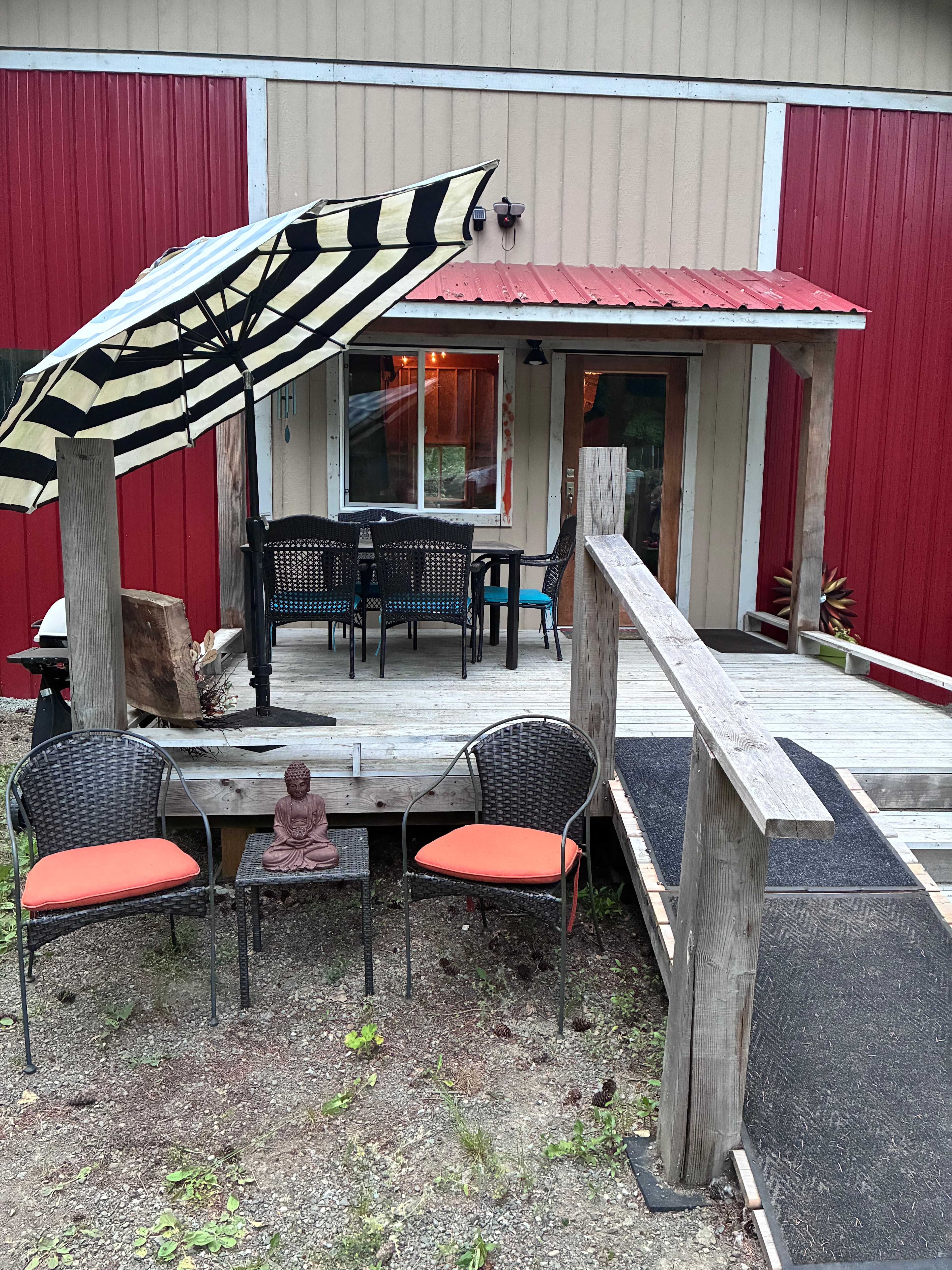 Whimsical Red Barn RV Glamping