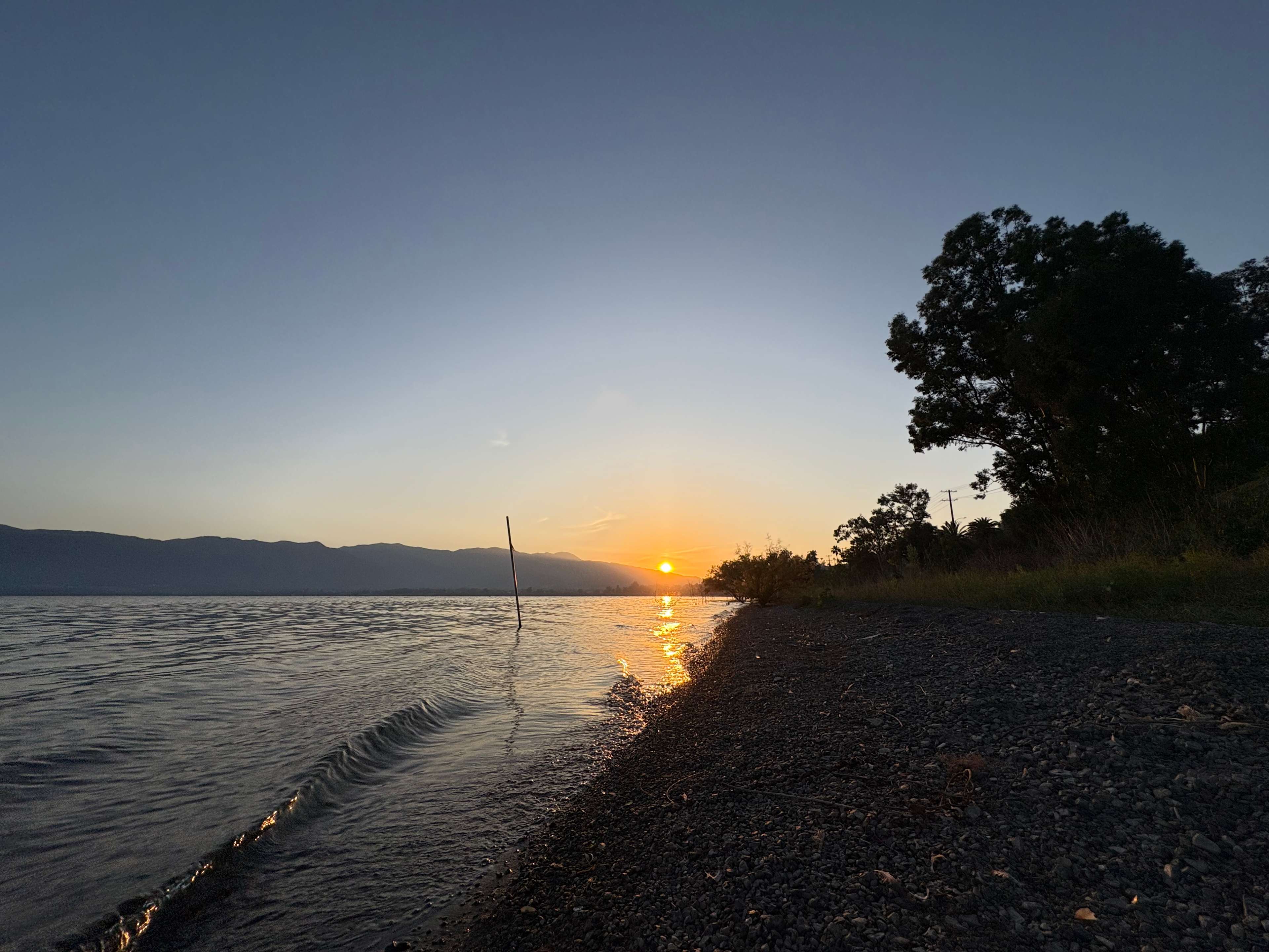 Sunset view from the site