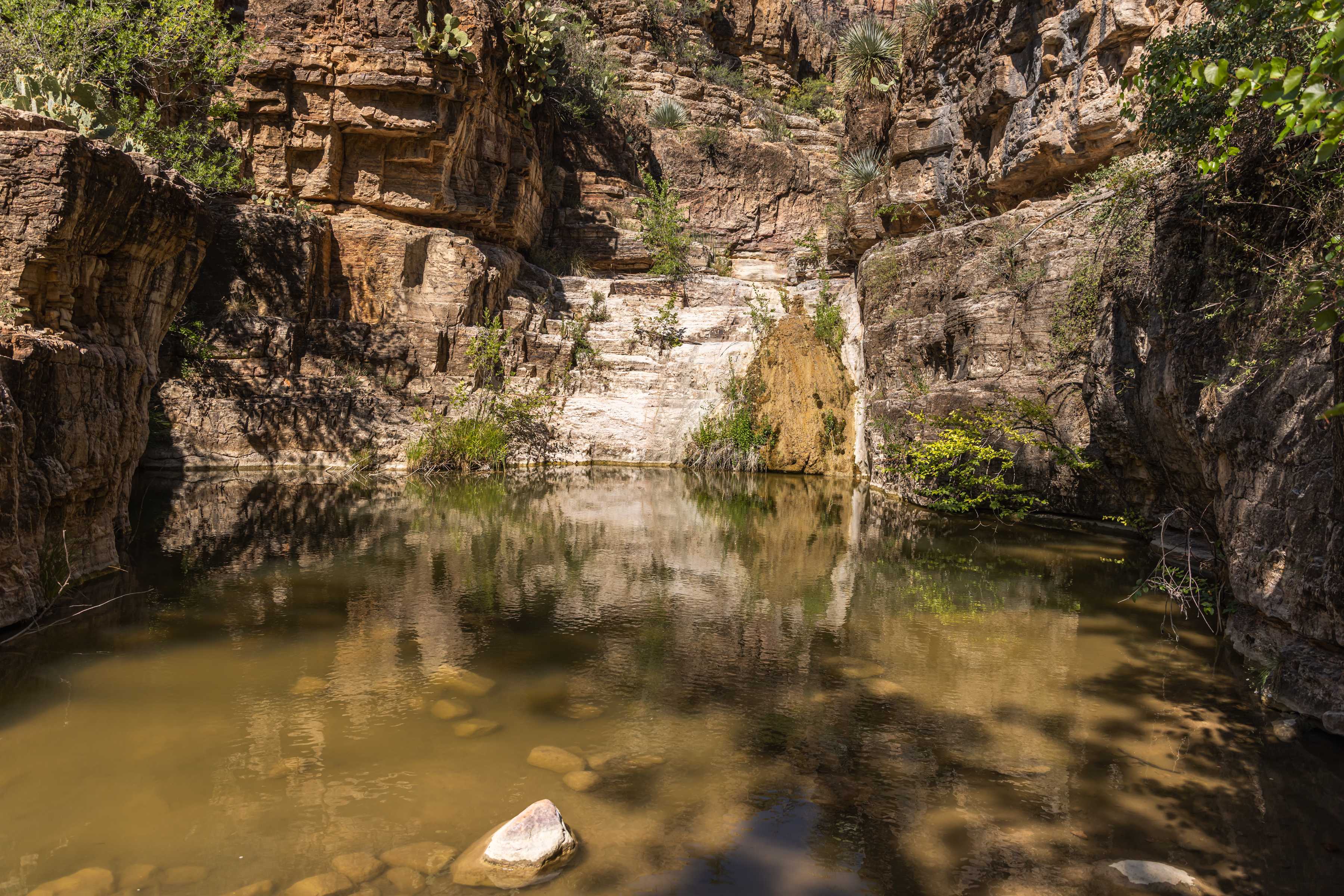 Swimming hole in Ash Creek and you can see a large waterfall after rains